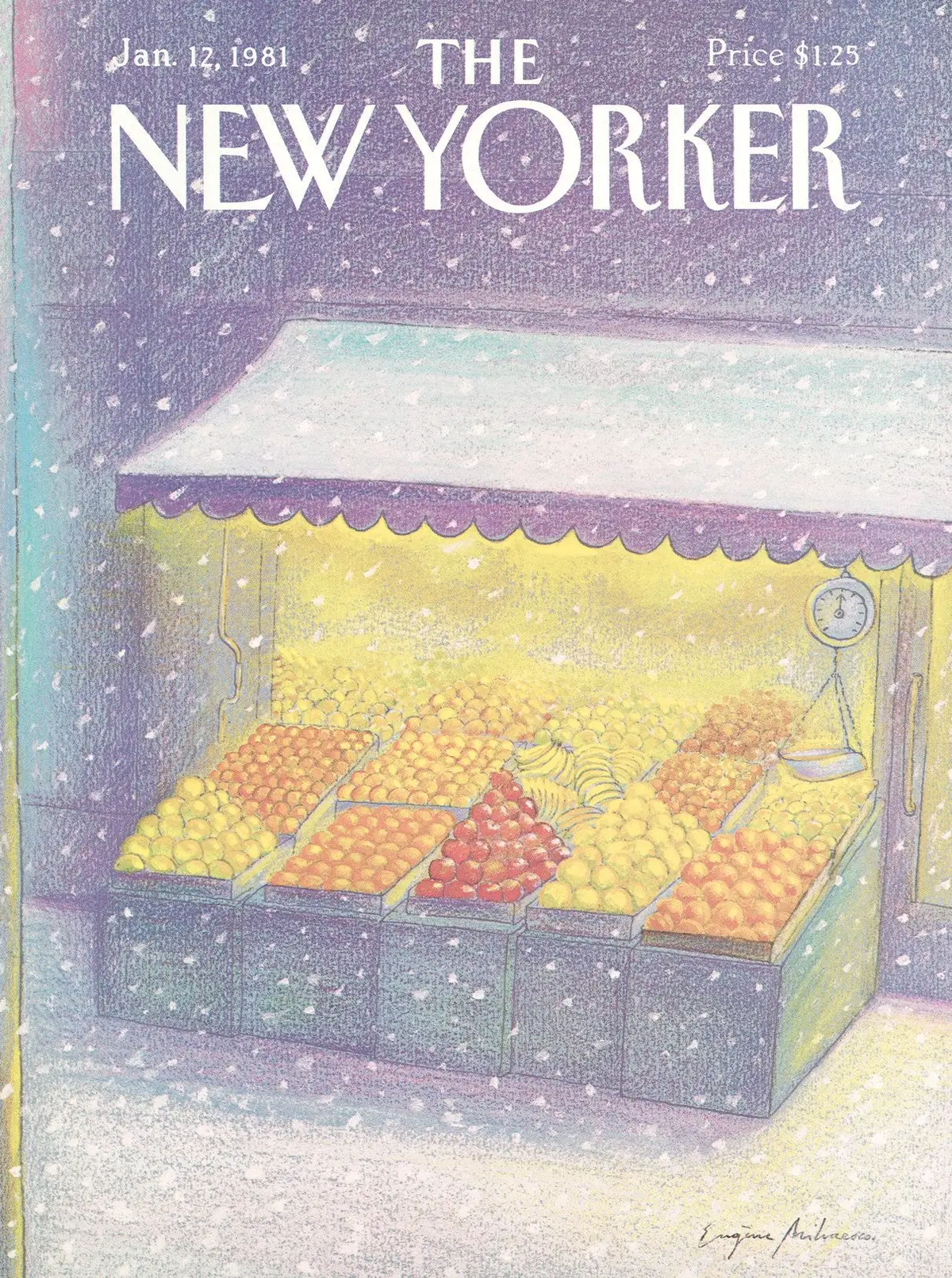 Обложка The New Yorker, 12 января 1981, художник Эжен Михаеско