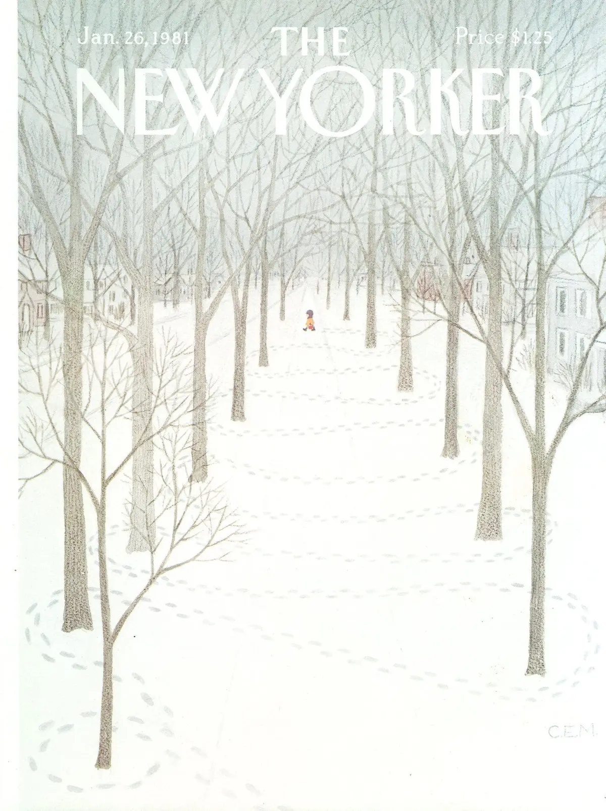 Обложка The New Yorker, 26 января 1981, художник Чарльз Э. Мартин