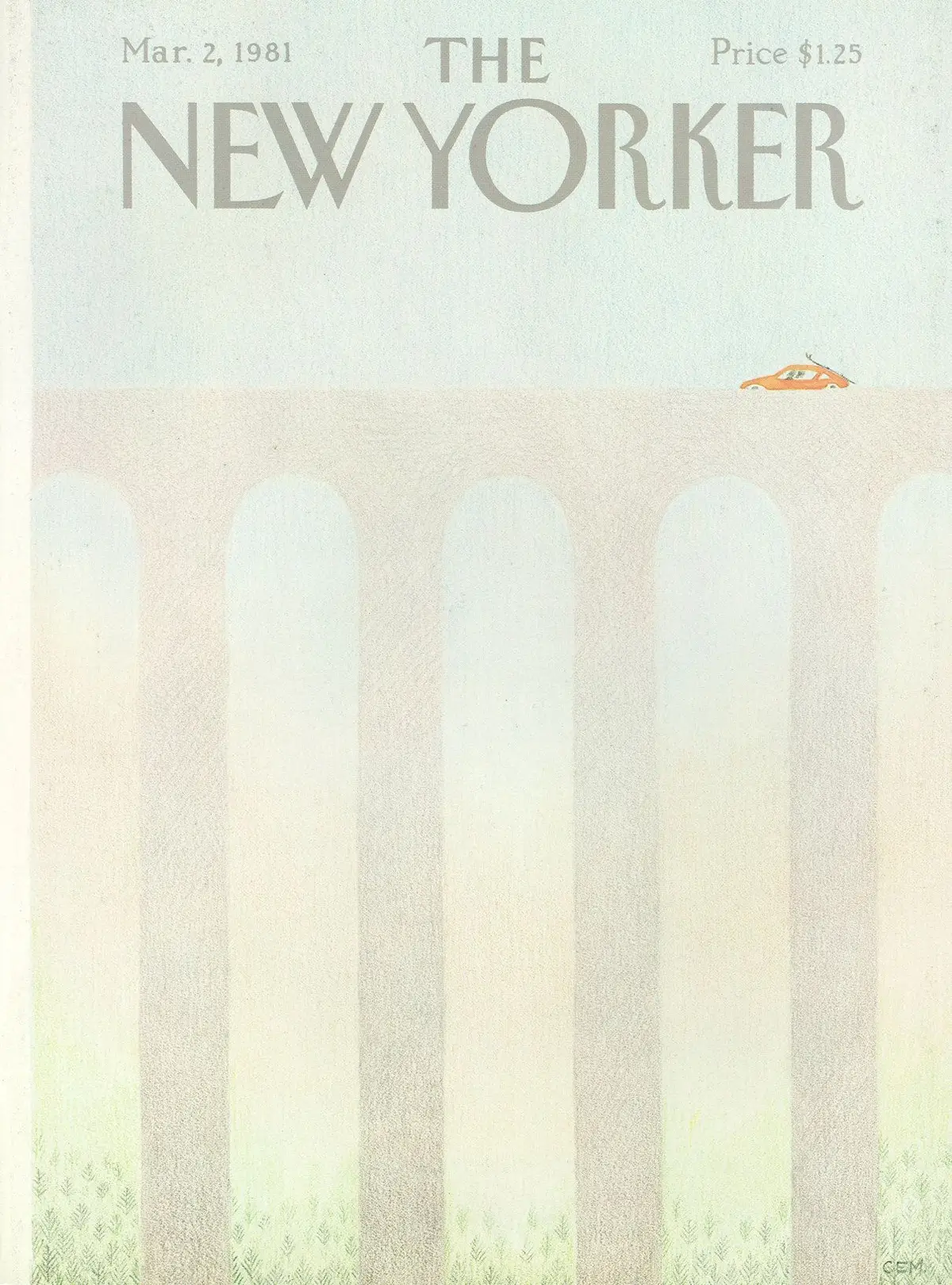 Обложка The New Yorker, 2 марта 1981, художник Чарльз Э. Мартин