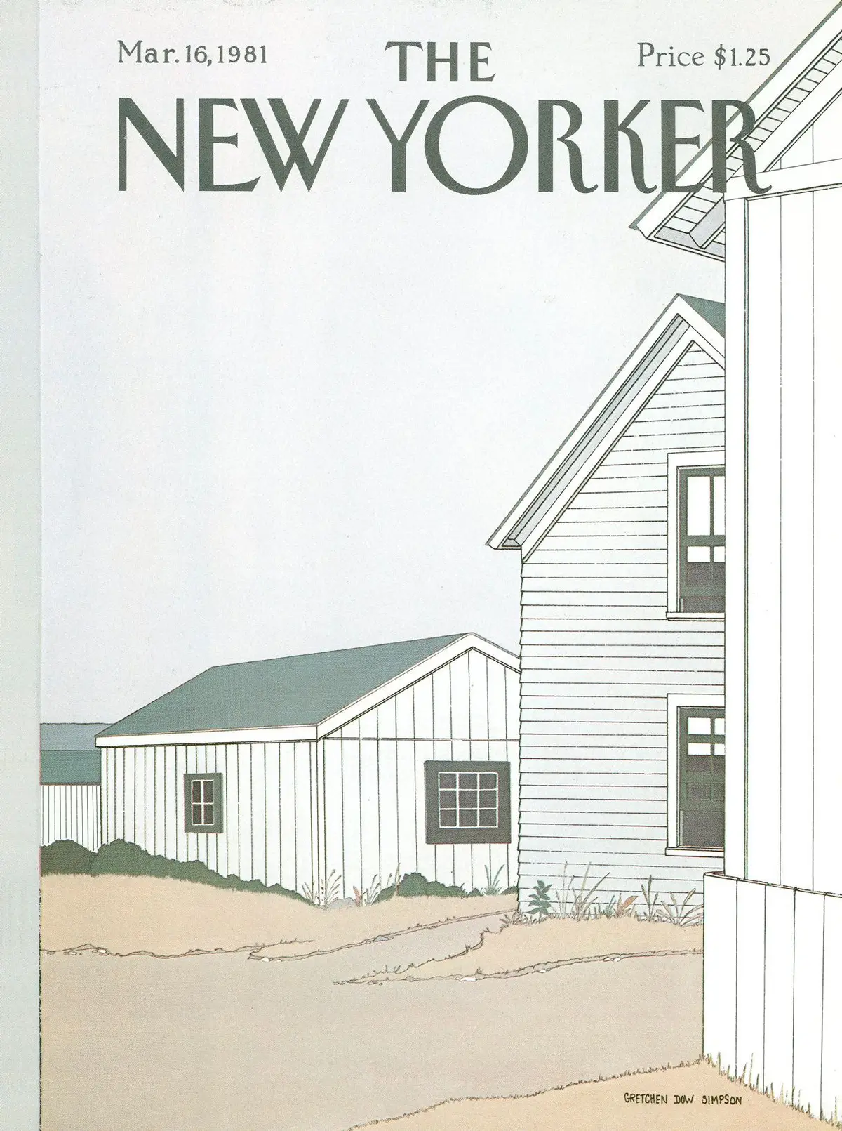 Обложка The New Yorker, 16 марта 1981, художник Гретхен Доу Симпсон
