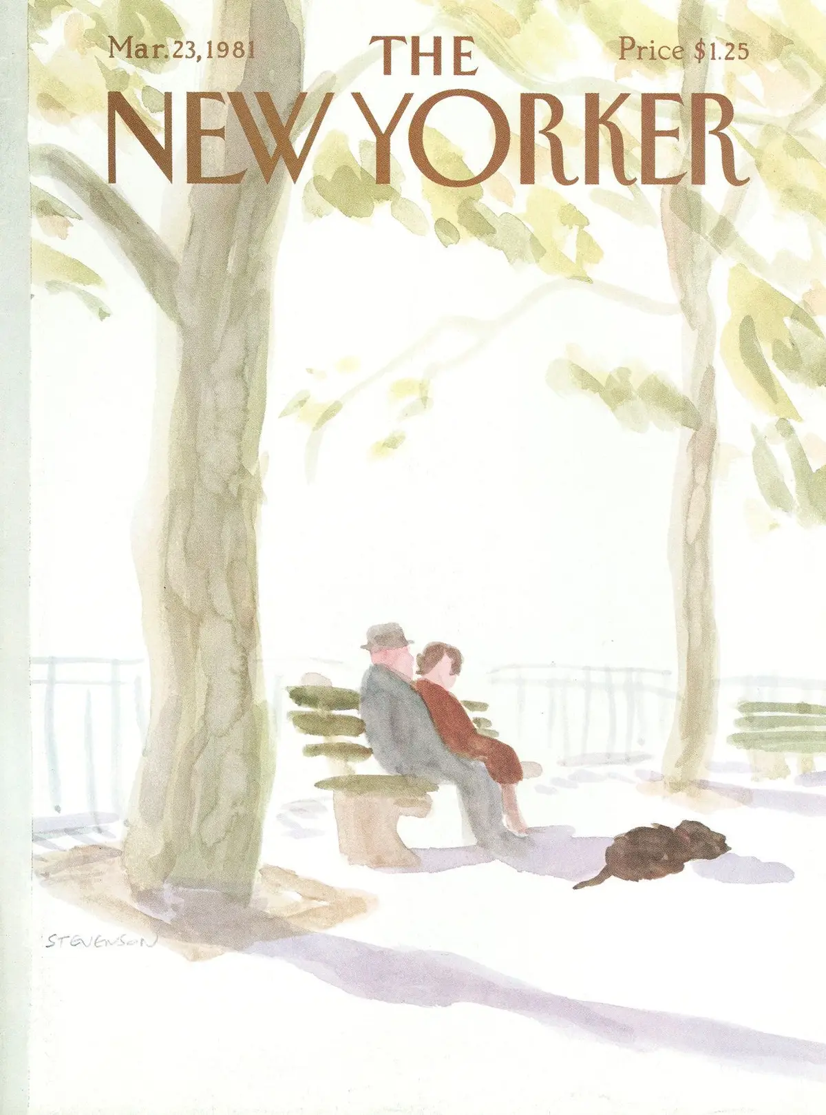 Обложка The New Yorker, 23 марта 1981, художник Джеймс Стивенсон