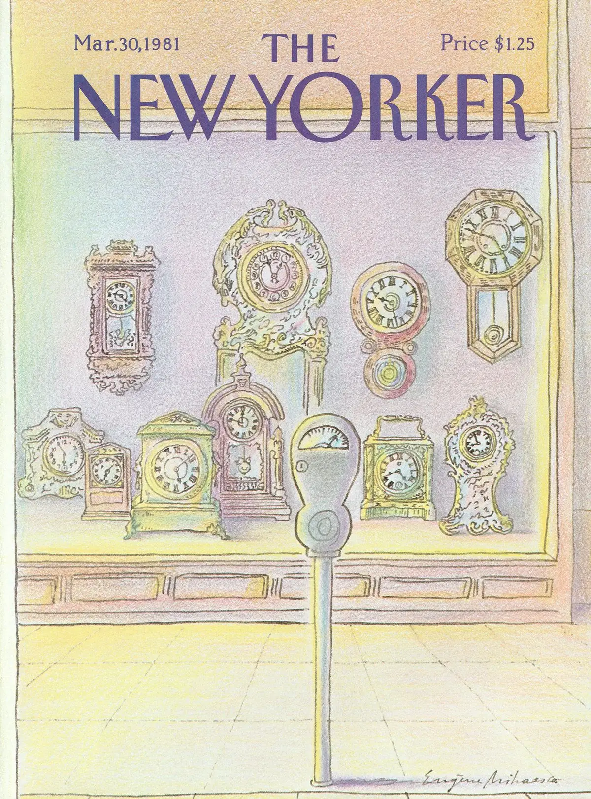 Обложка The New Yorker, 30 марта 1981, художник Эжен Михаеско