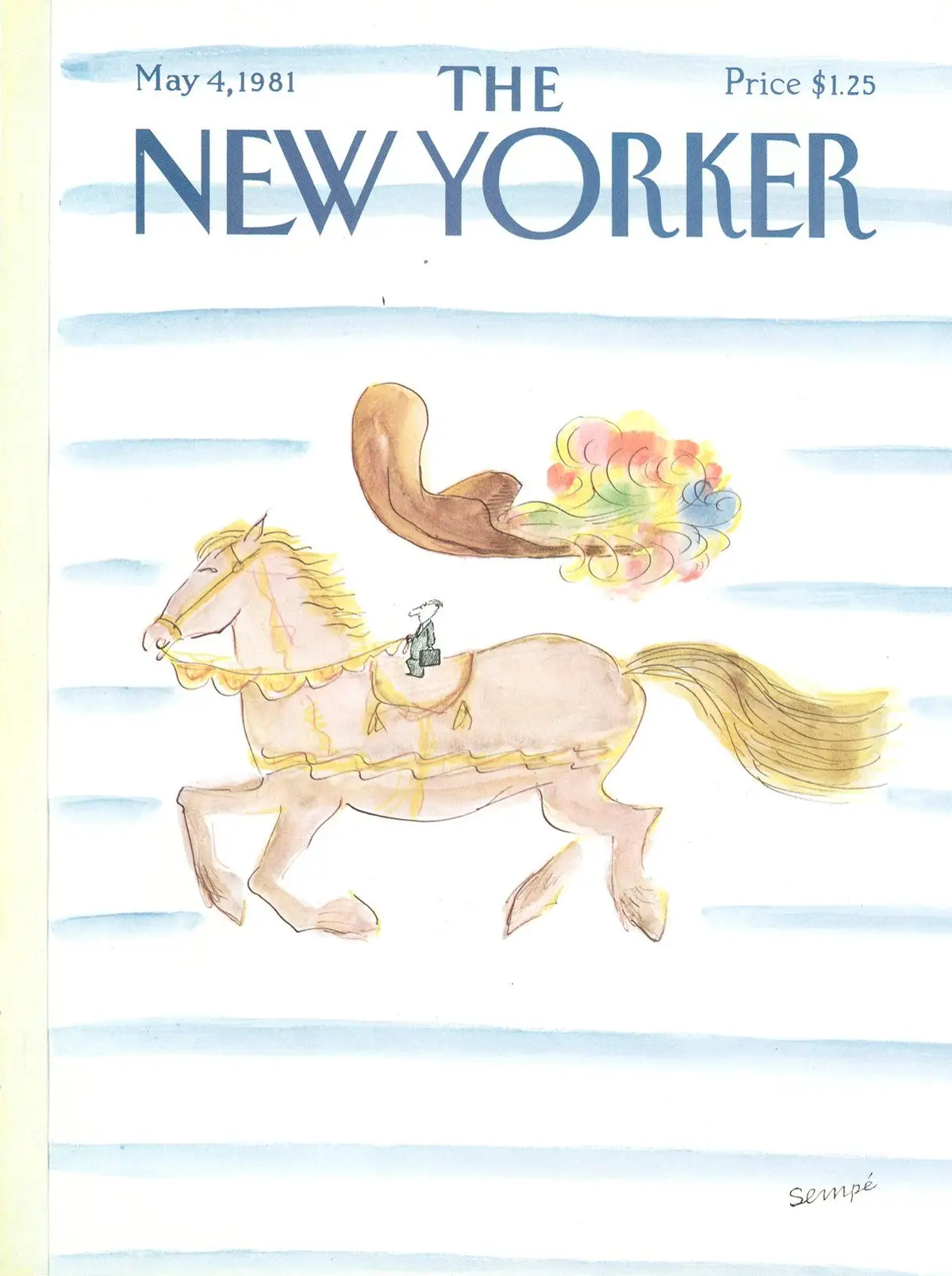 Обложка The New Yorker, 4 мая 1981, художник Жан-Жак Сампе