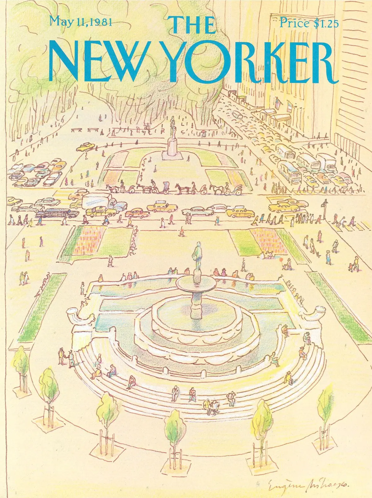 Обложка The New Yorker, 11 мая 1981, художник Эжен Михаеско