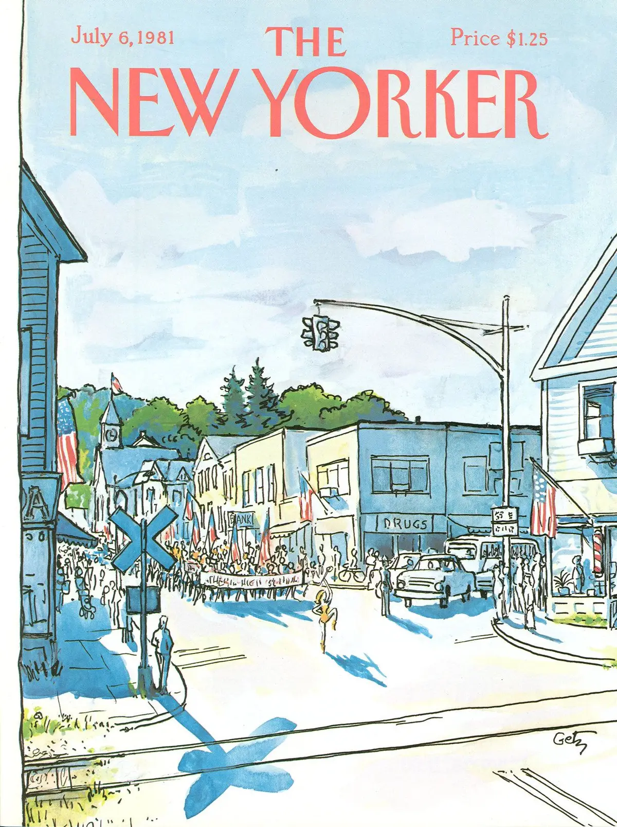 Обложка The New Yorker, 6 июля 1981, художник Артур Гетц