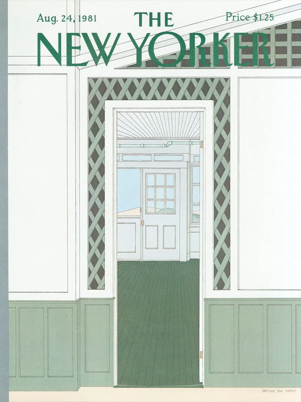 Обложка The New Yorker, 24 августа 1981, художник Гретхен Доу Симпсон