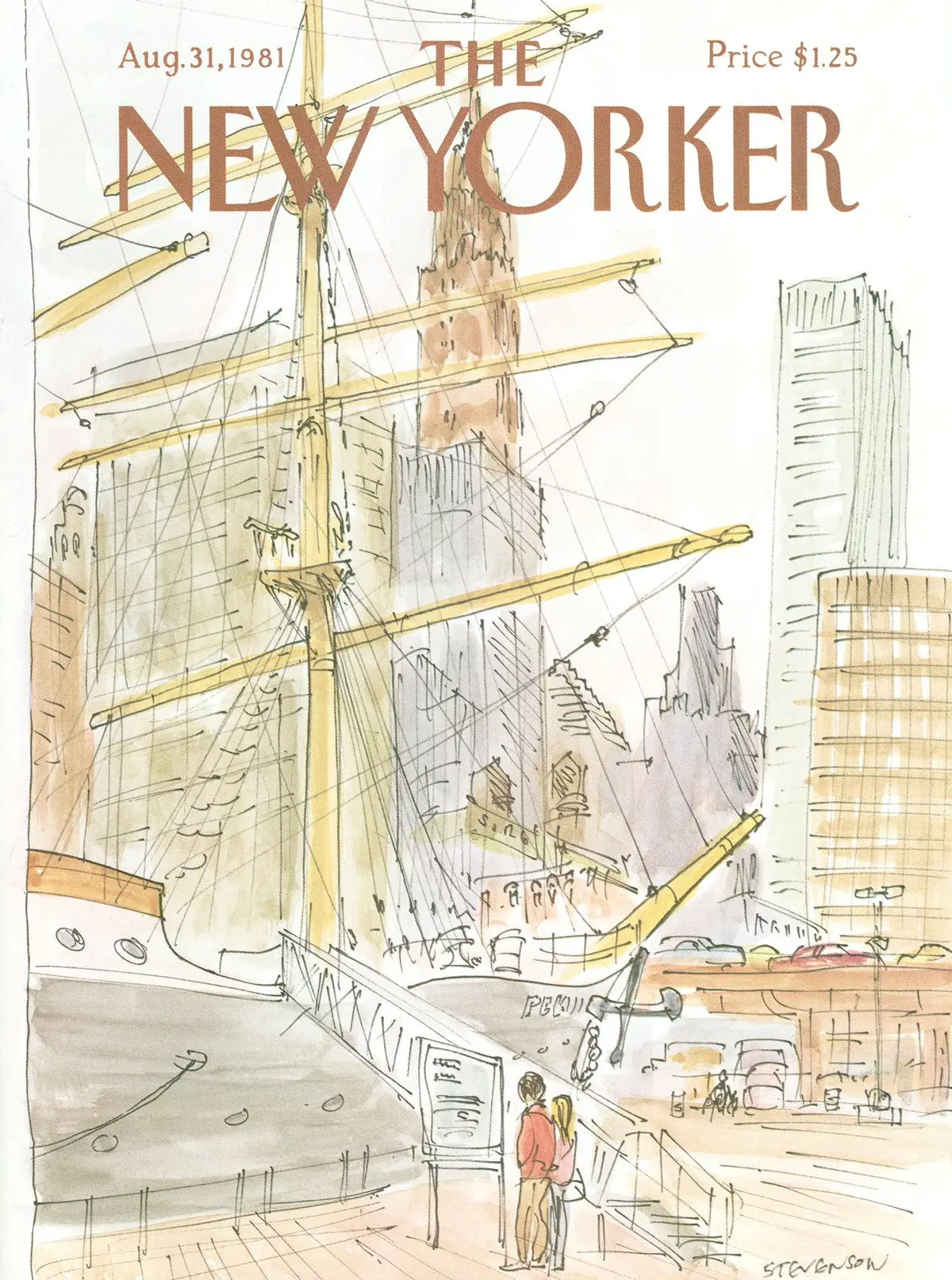 Обложка The New Yorker, 31 августа 1981, художник Джеймс Стивенсон