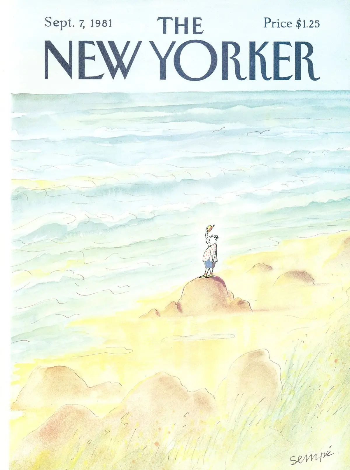 Обложка The New Yorker, 7 сентября 1981, художник Жан-Жак Сампе