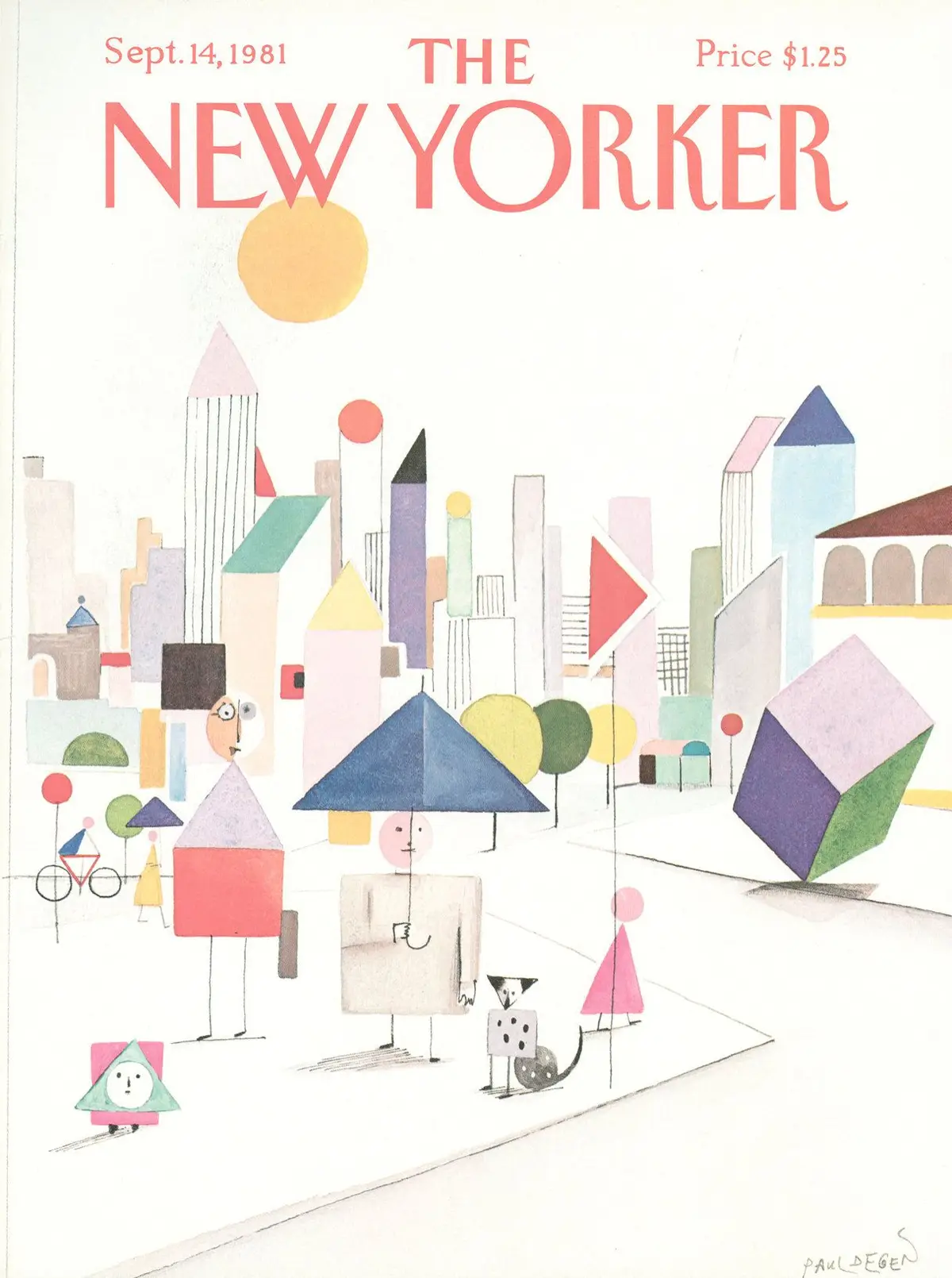 Обложка The New Yorker, 14 сентября 1981, художник Пол Деген