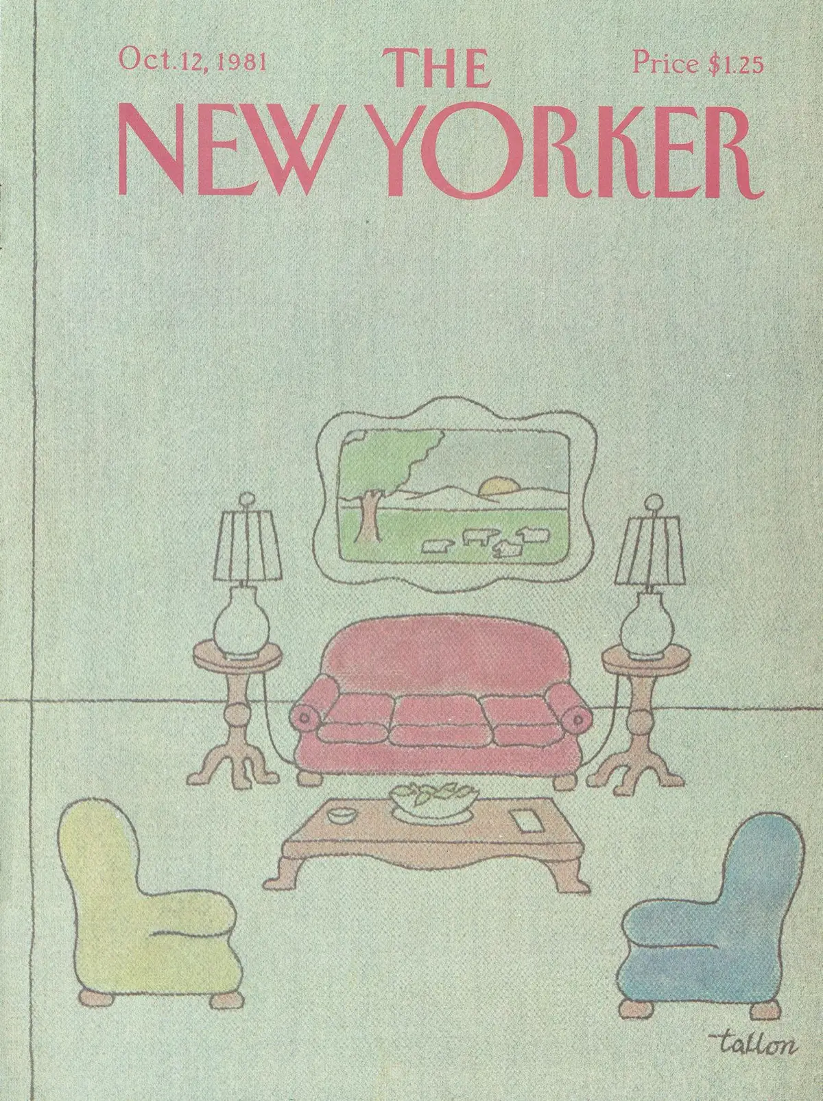 Обложка The New Yorker, 12 октября 1981, художник Роберт Таллон