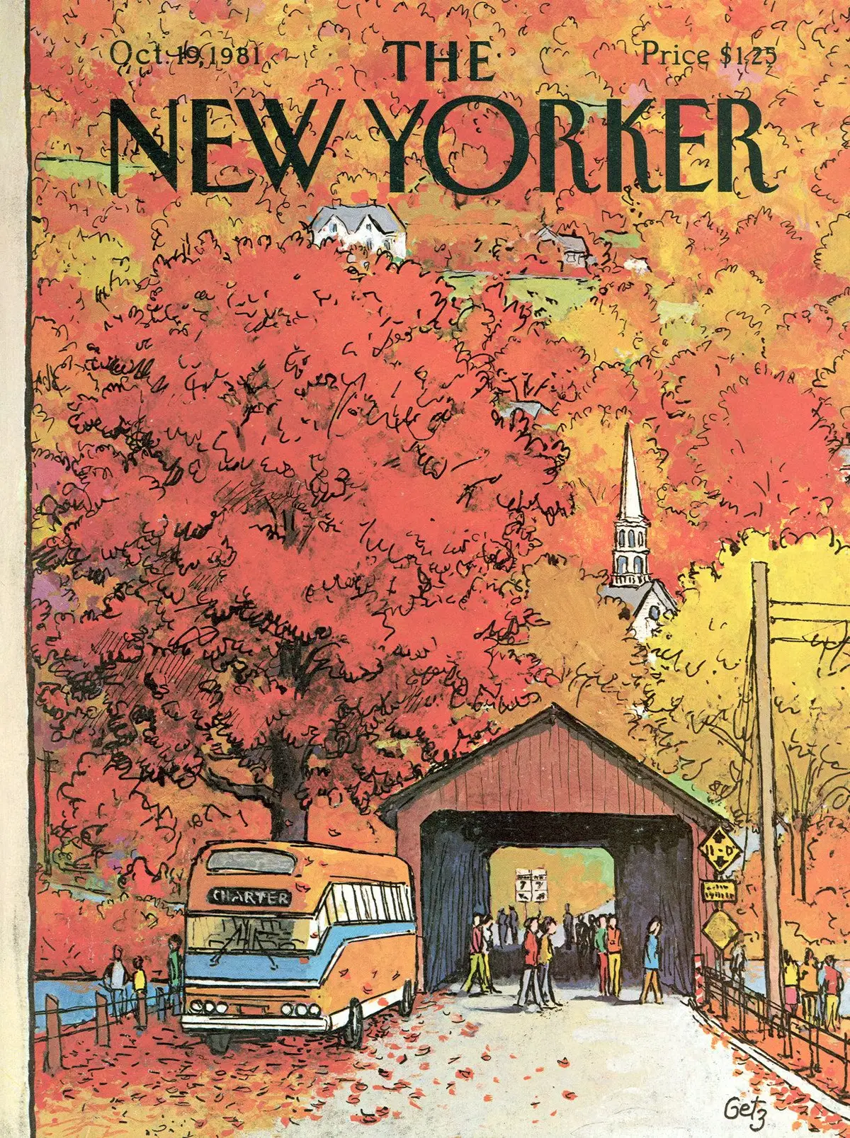 Обложка The New Yorker, 19 октября 1981, художник Артур Гетц