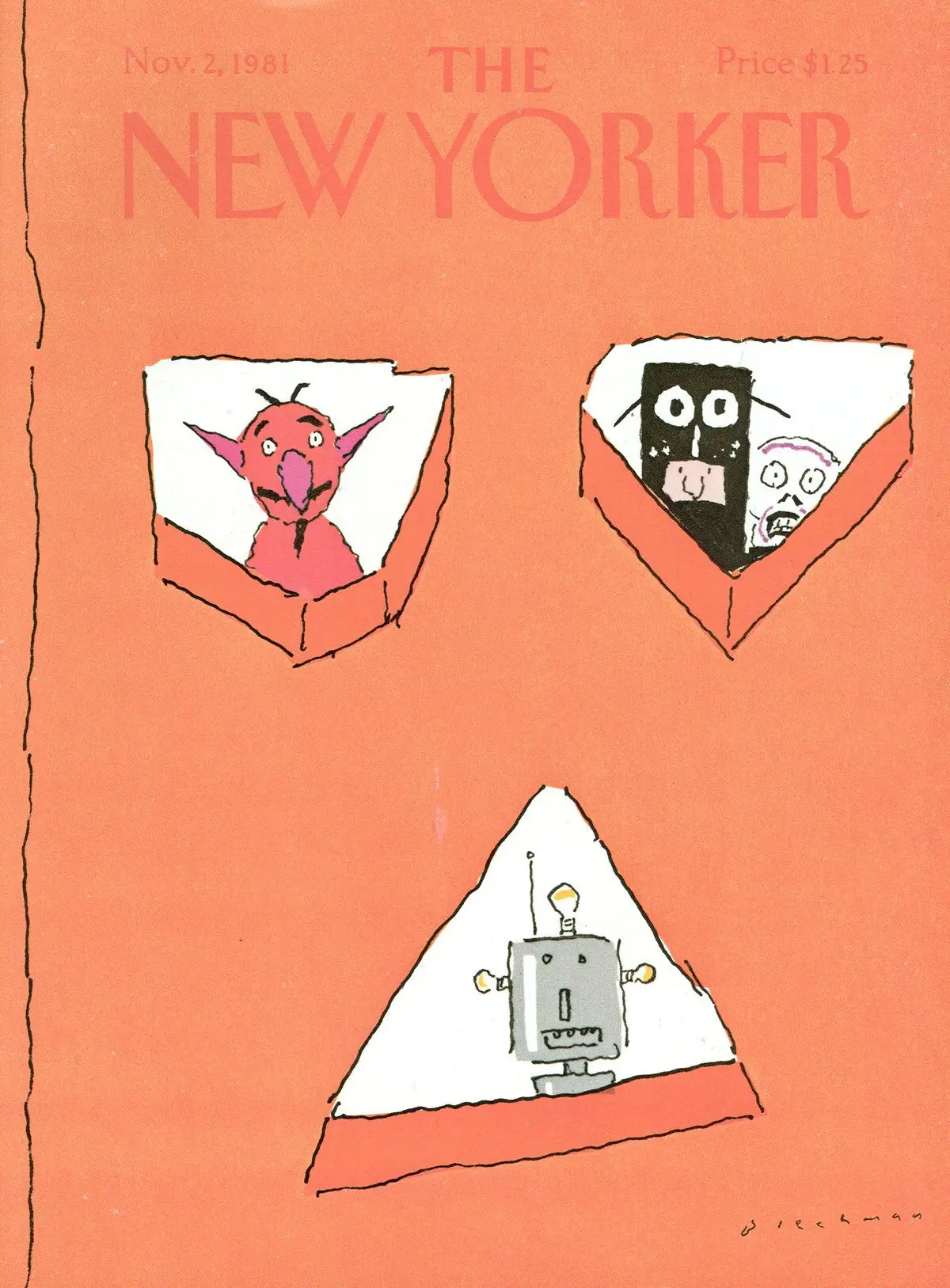 Обложка The New Yorker, 2 ноября 1981, художник Р. О. Блекман