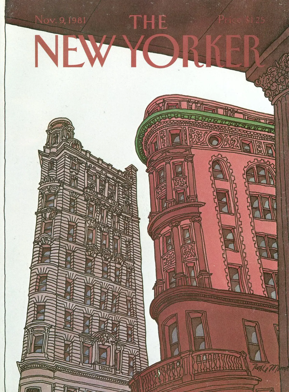 Обложка The New Yorker, 9 ноября 1981, художник Рокси Манро