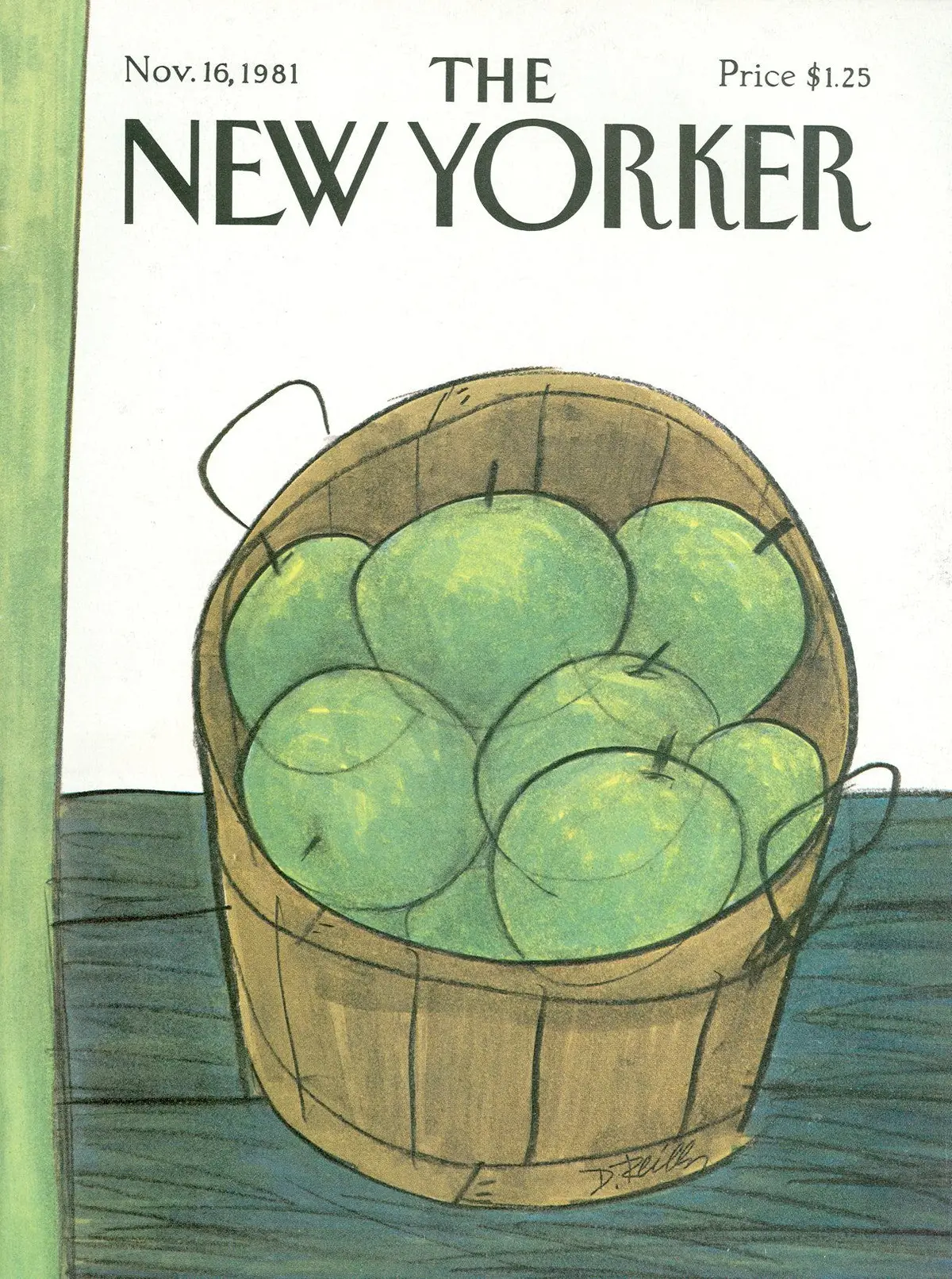 Обложка The New Yorker, 16 ноября 1981, художник Дональд Райли