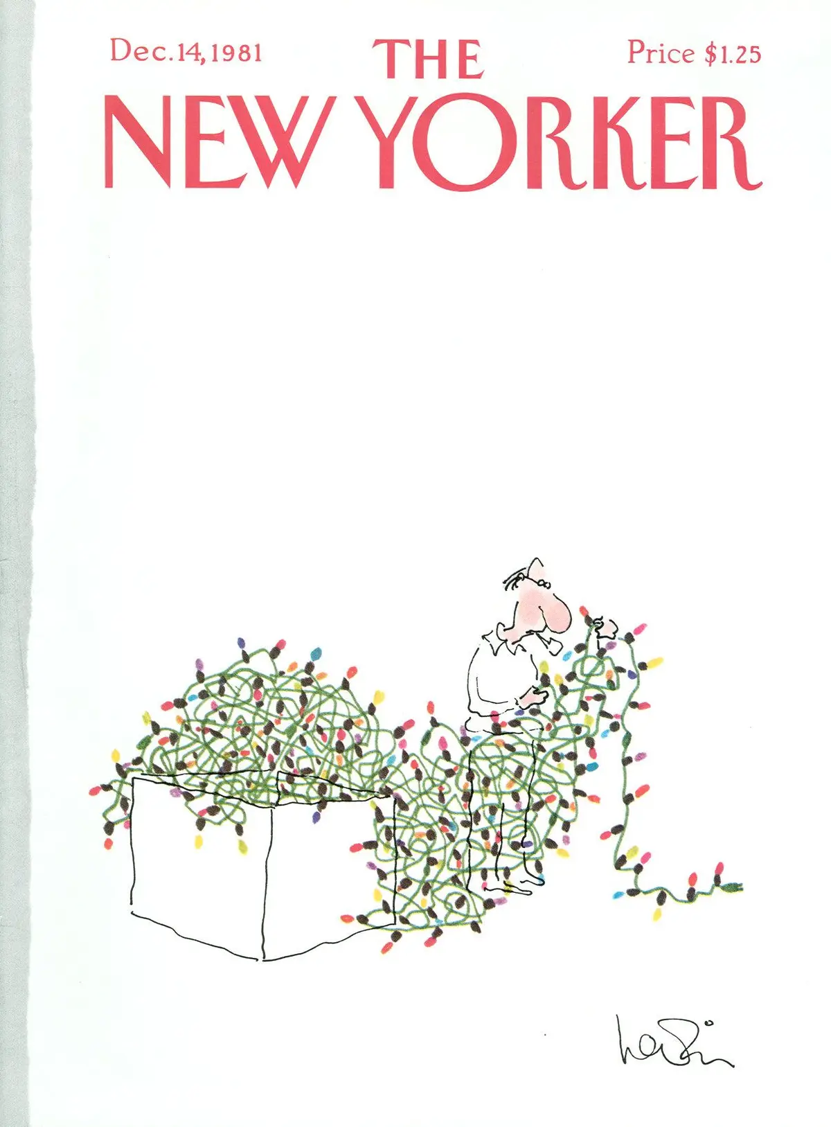 Обложка The New Yorker, 14 декабря 1981, художник Арни Левин
