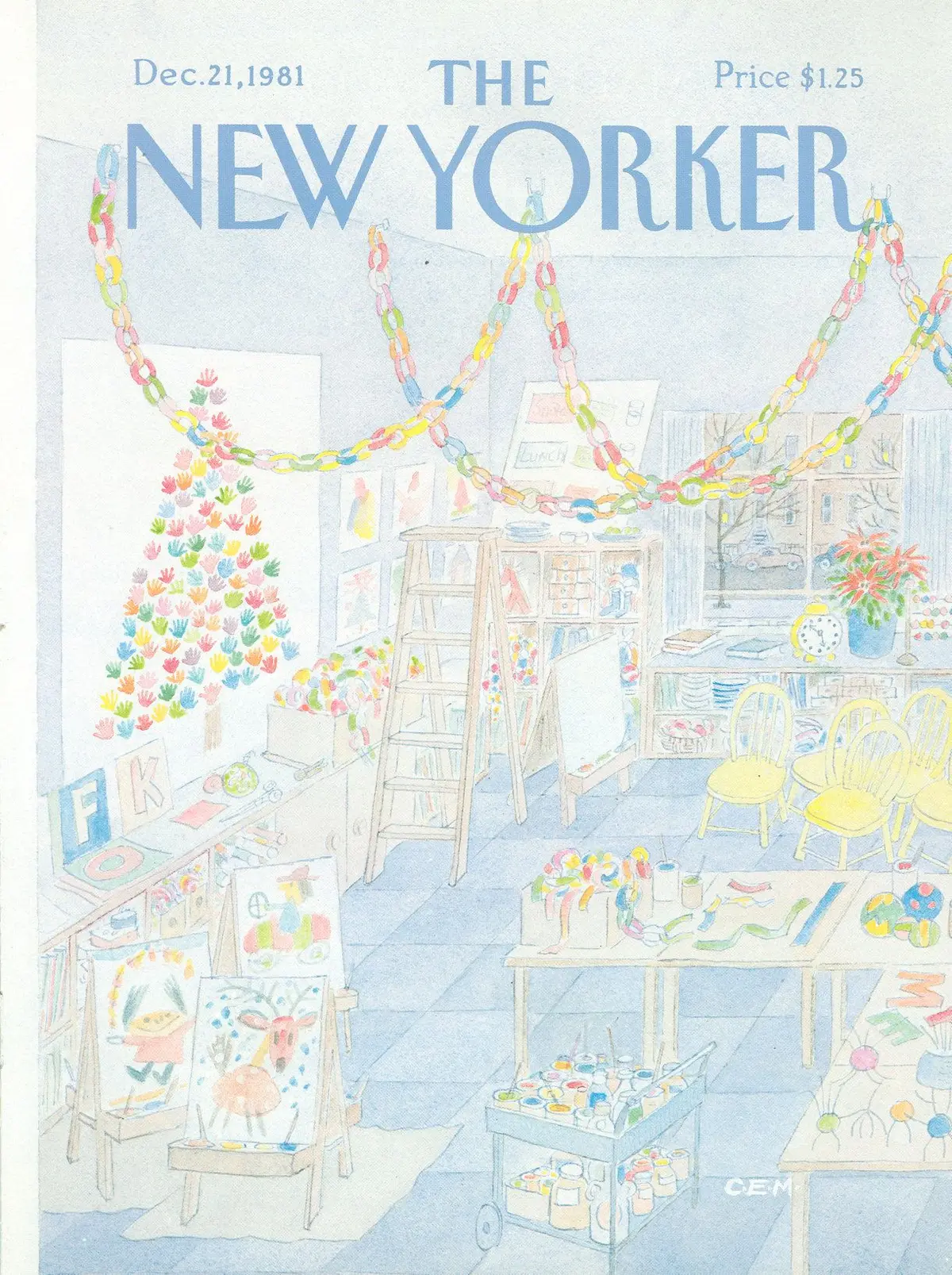 Обложка The New Yorker, 21 декабря 1981, художник Чарльз Э. Мартин