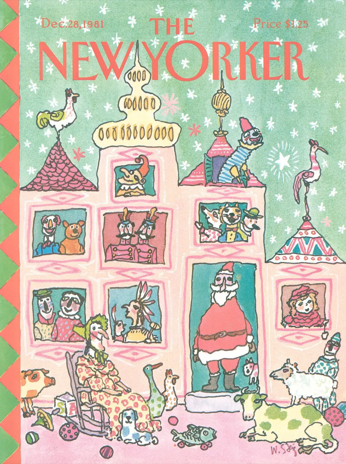 Обложка The New Yorker, 28 декабря 1981, художник Уильям Стейг