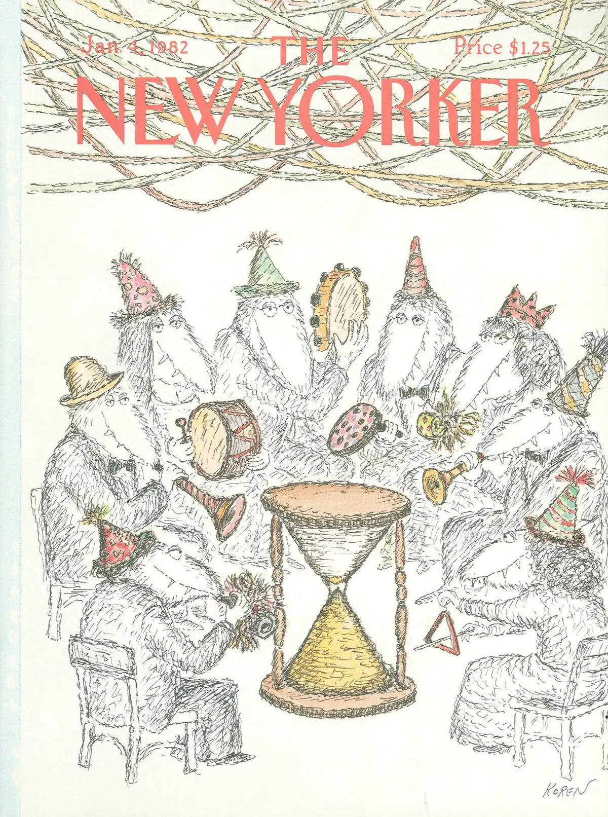Обложка The New Yorker, 4 января 1982, художник Эдвард Корен
