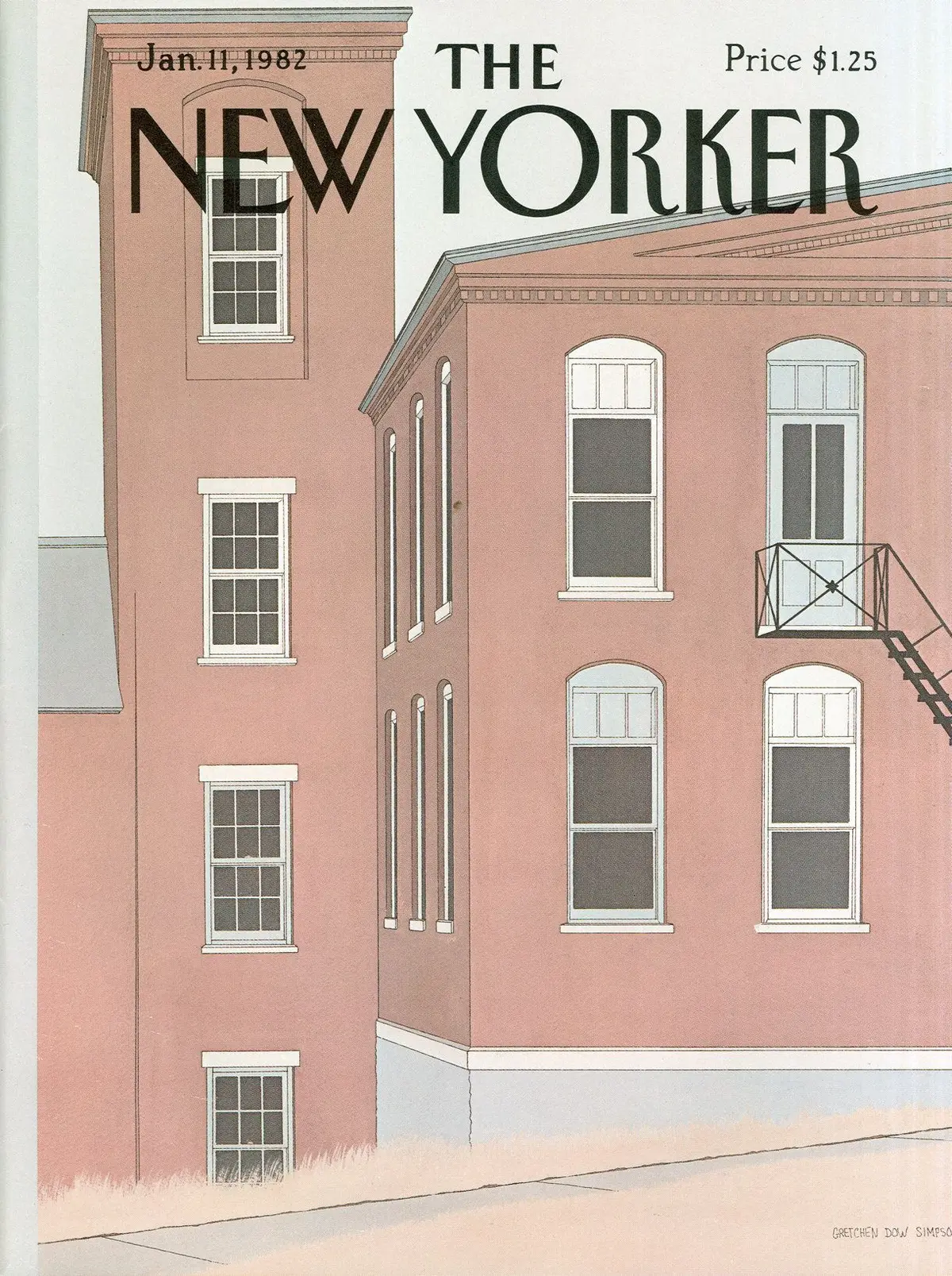 Обложка The New Yorker, 11 января 1982, художник Гретхен Доу Симпсон