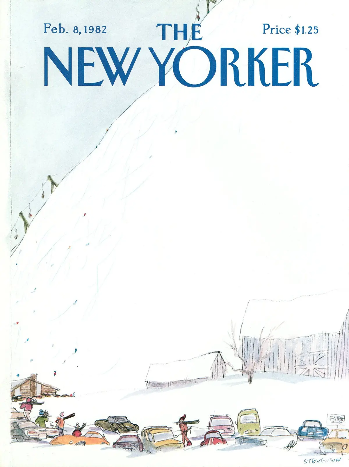 Обложка The New Yorker, 8 февраля 1982, художник Джеймс Стивенсон