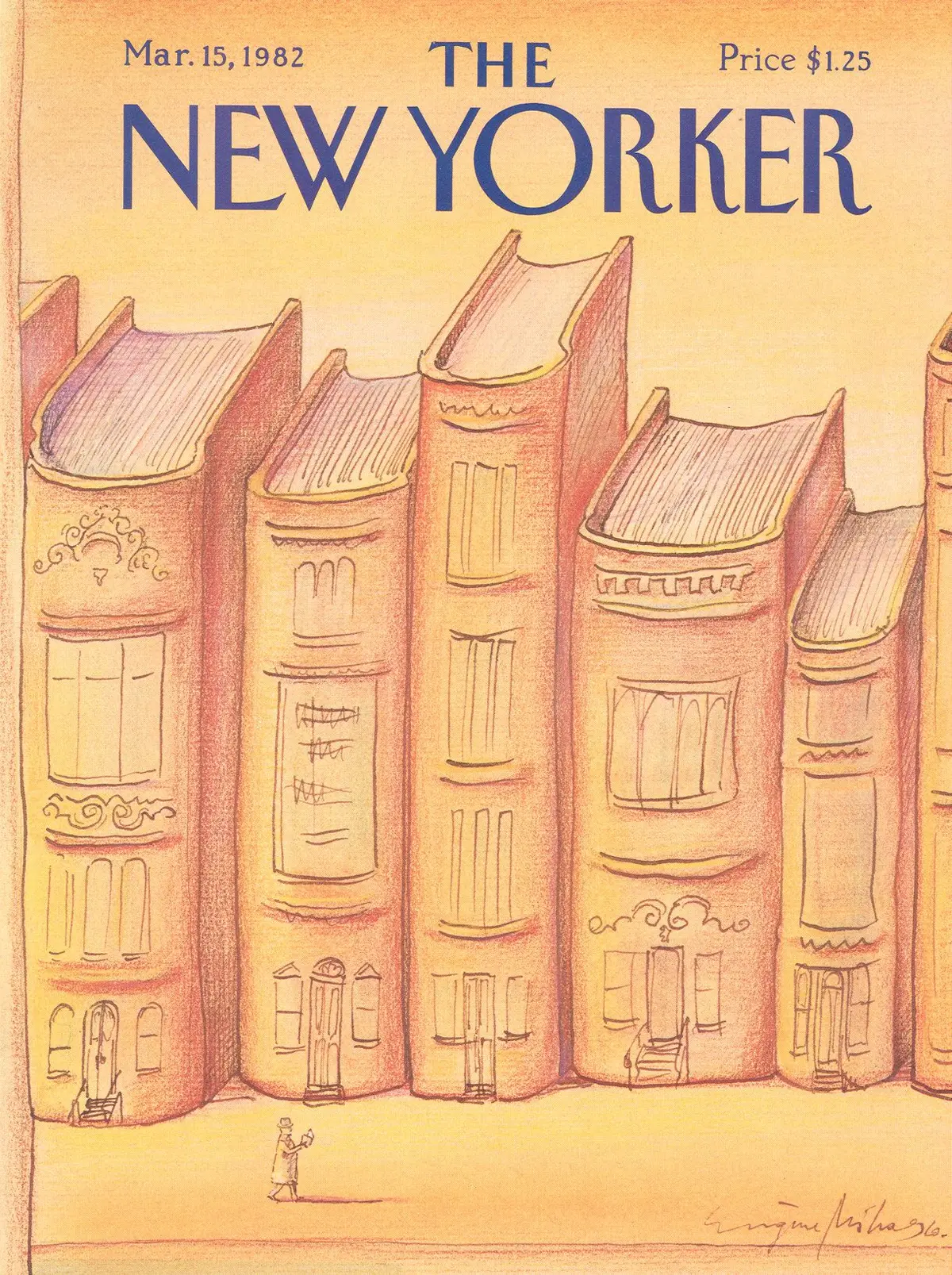 Обложка The New Yorker, 15 марта 1982, художник Эжен Михаеско