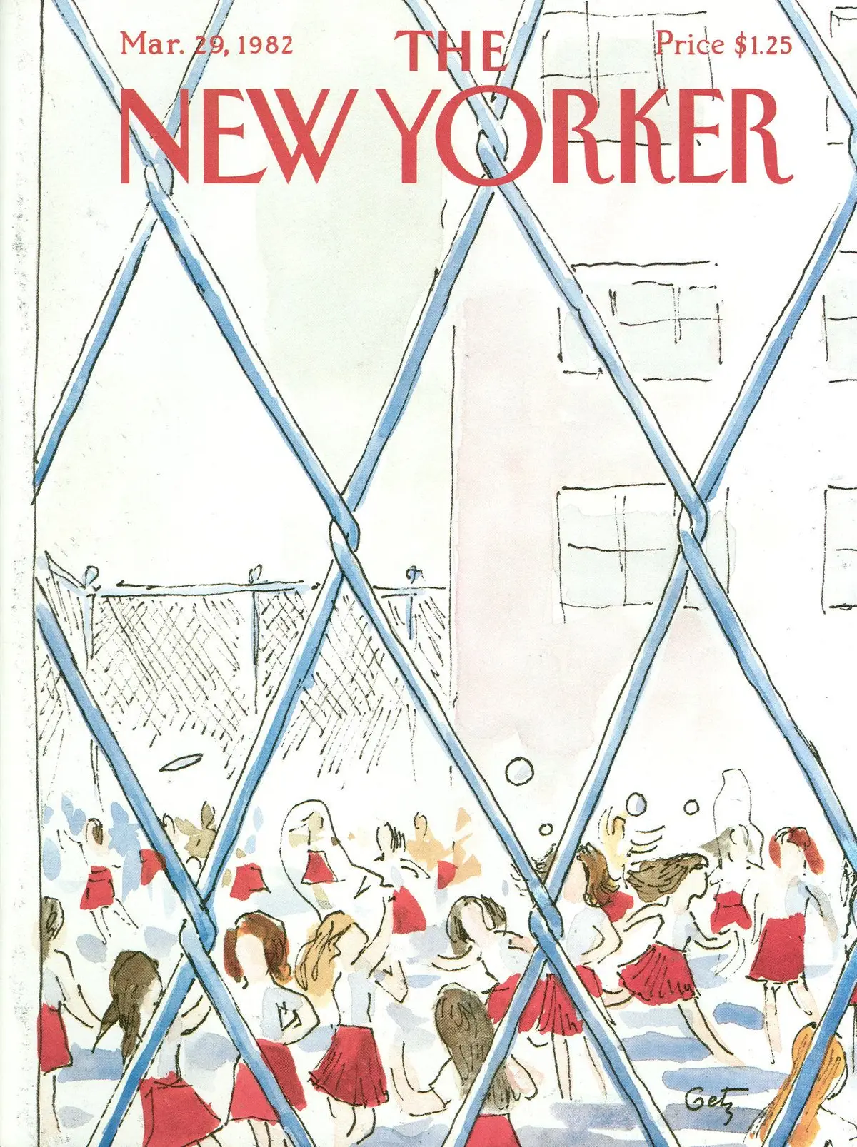 Обложка The New Yorker, 29 марта 1982, художник Артур Гетц
