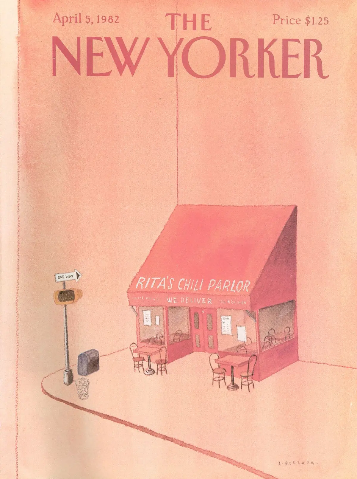 Обложка The New Yorker, 5 апреля 1982, художник Абель Кесада
