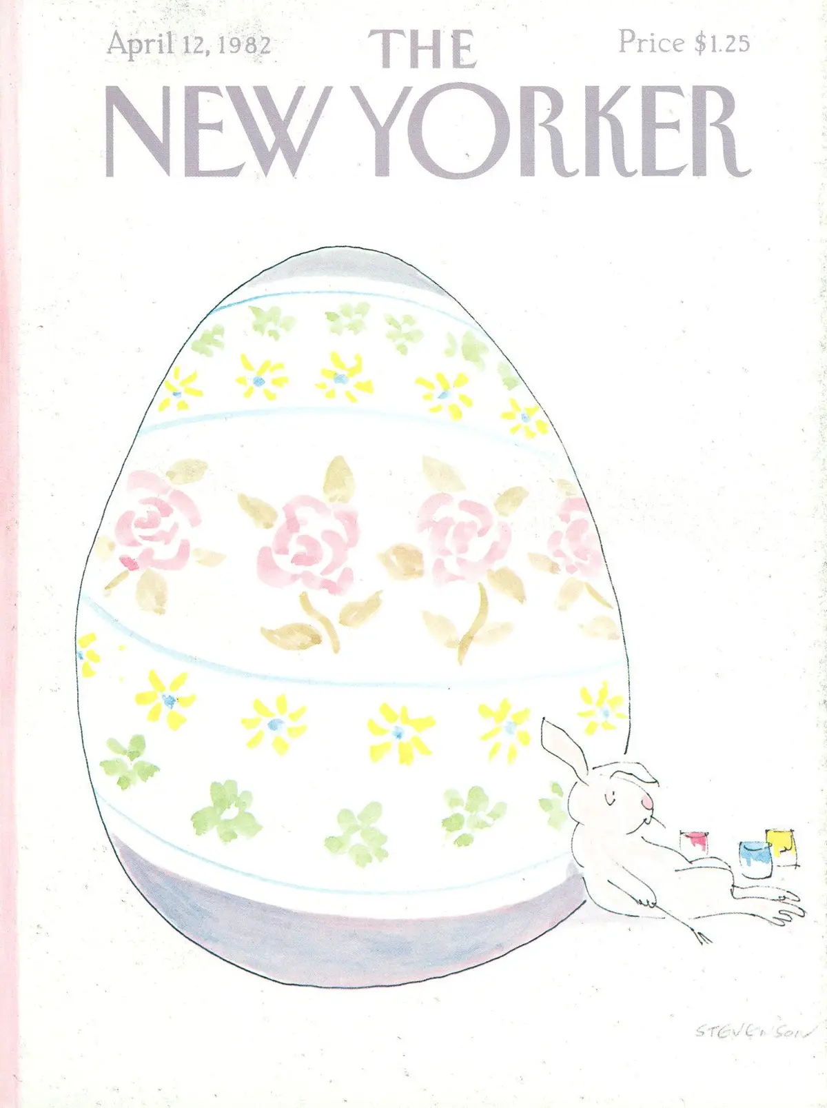 Обложка The New Yorker, 12 апреля 1982, художник Джеймс Стивенсон