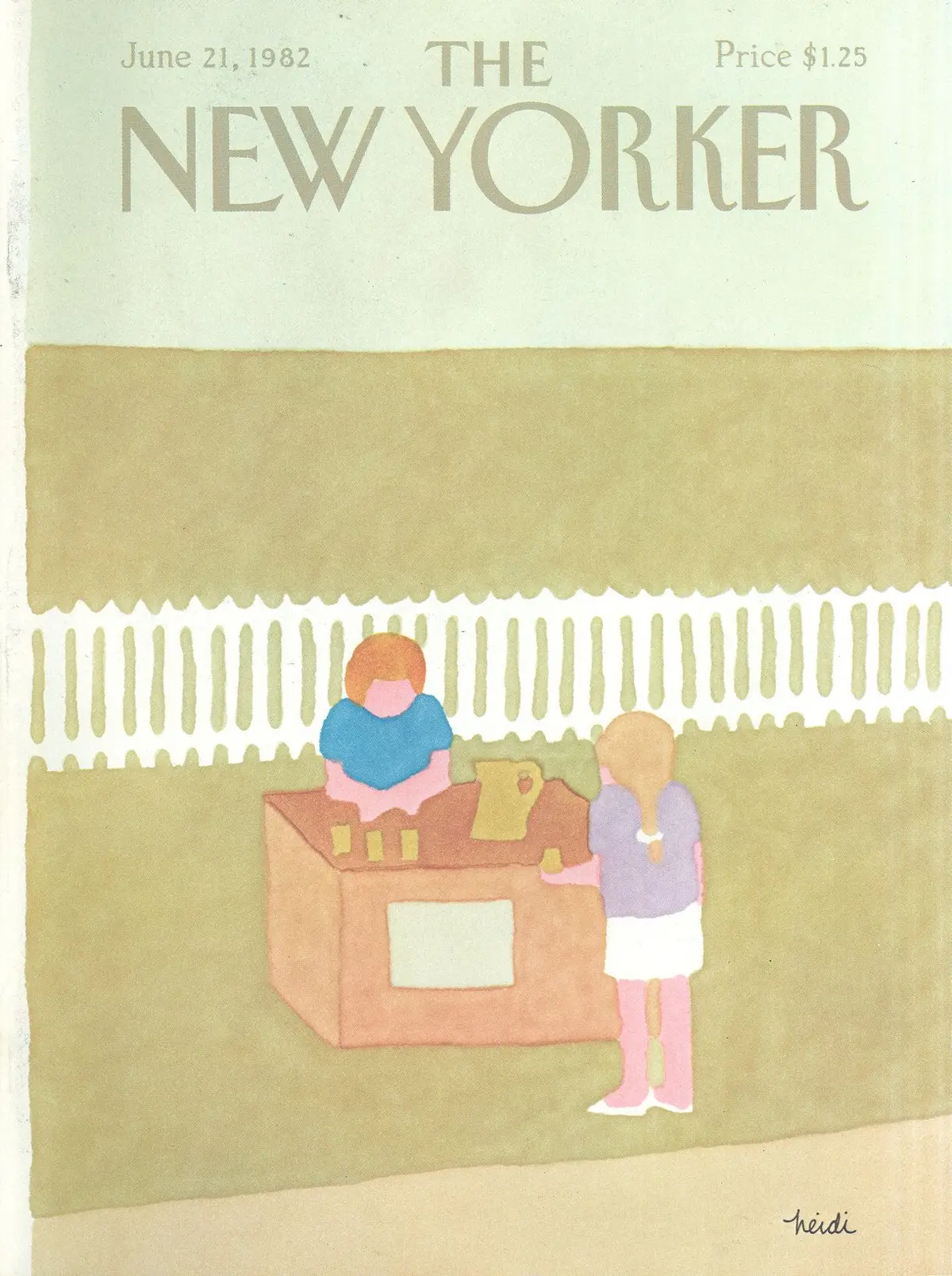 Обложка The New Yorker, 21 июня 1982, художник Хайди Гённель