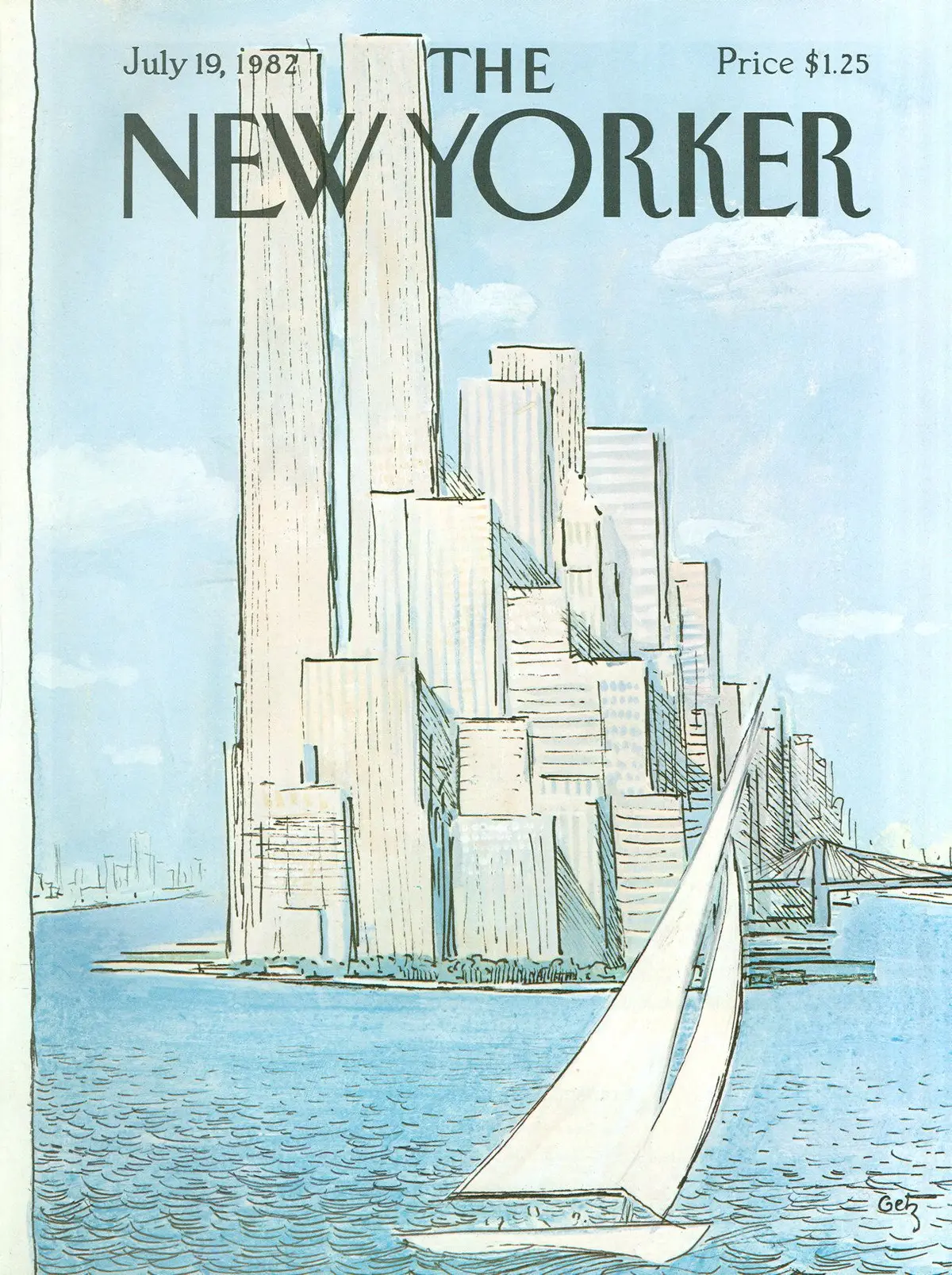 Обложка The New Yorker, 19 июля 1982, художник Артур Гетц