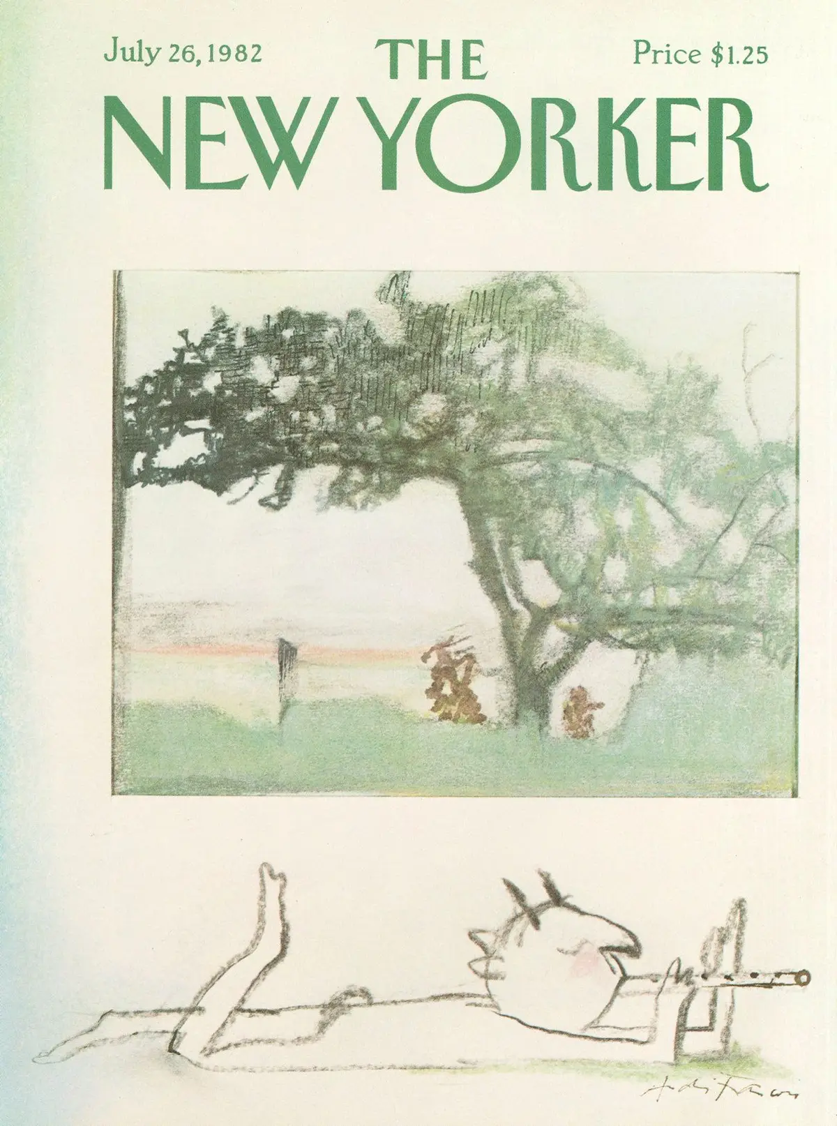 Обложка The New Yorker, 26 июля 1982, художник Андре Франсуа