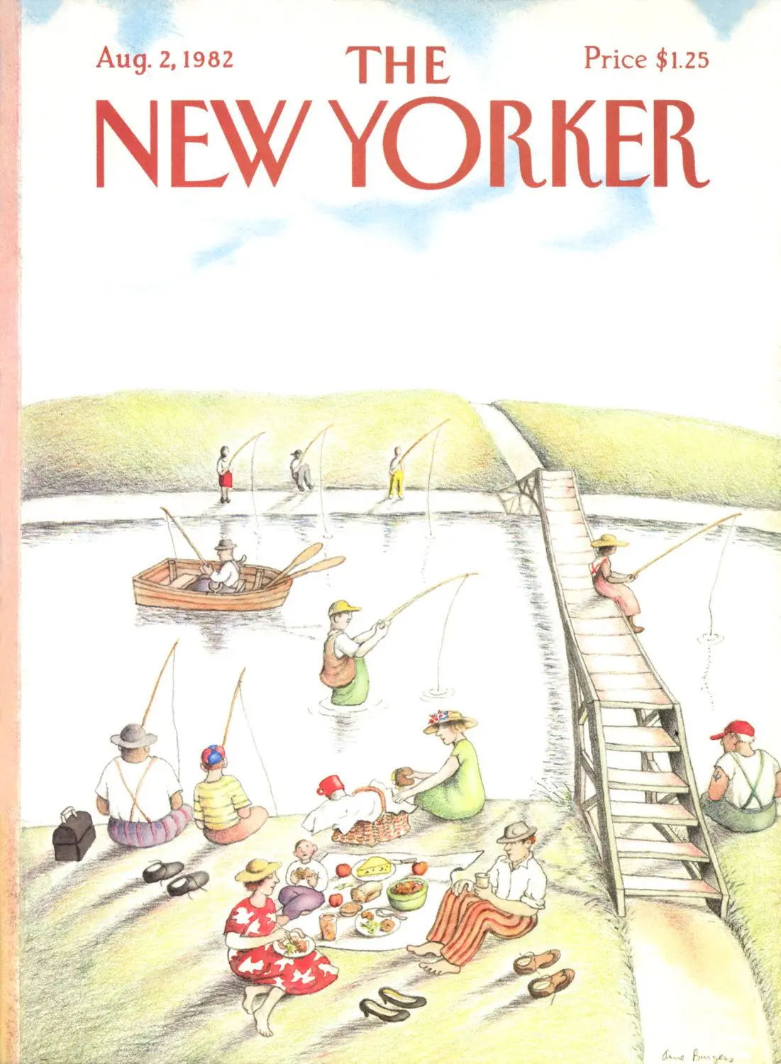 Обложка The New Yorker, 2 августа 1982, художник Энн Бёрджесс