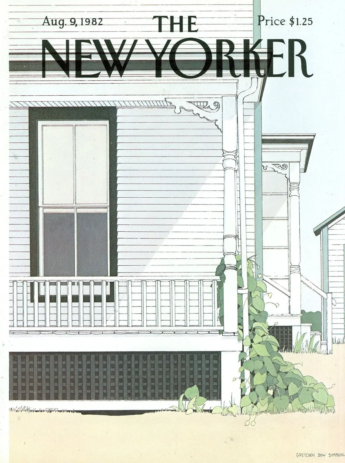 Обложка The New Yorker, 9 августа 1982, художник Гретхен Доу Симпсон