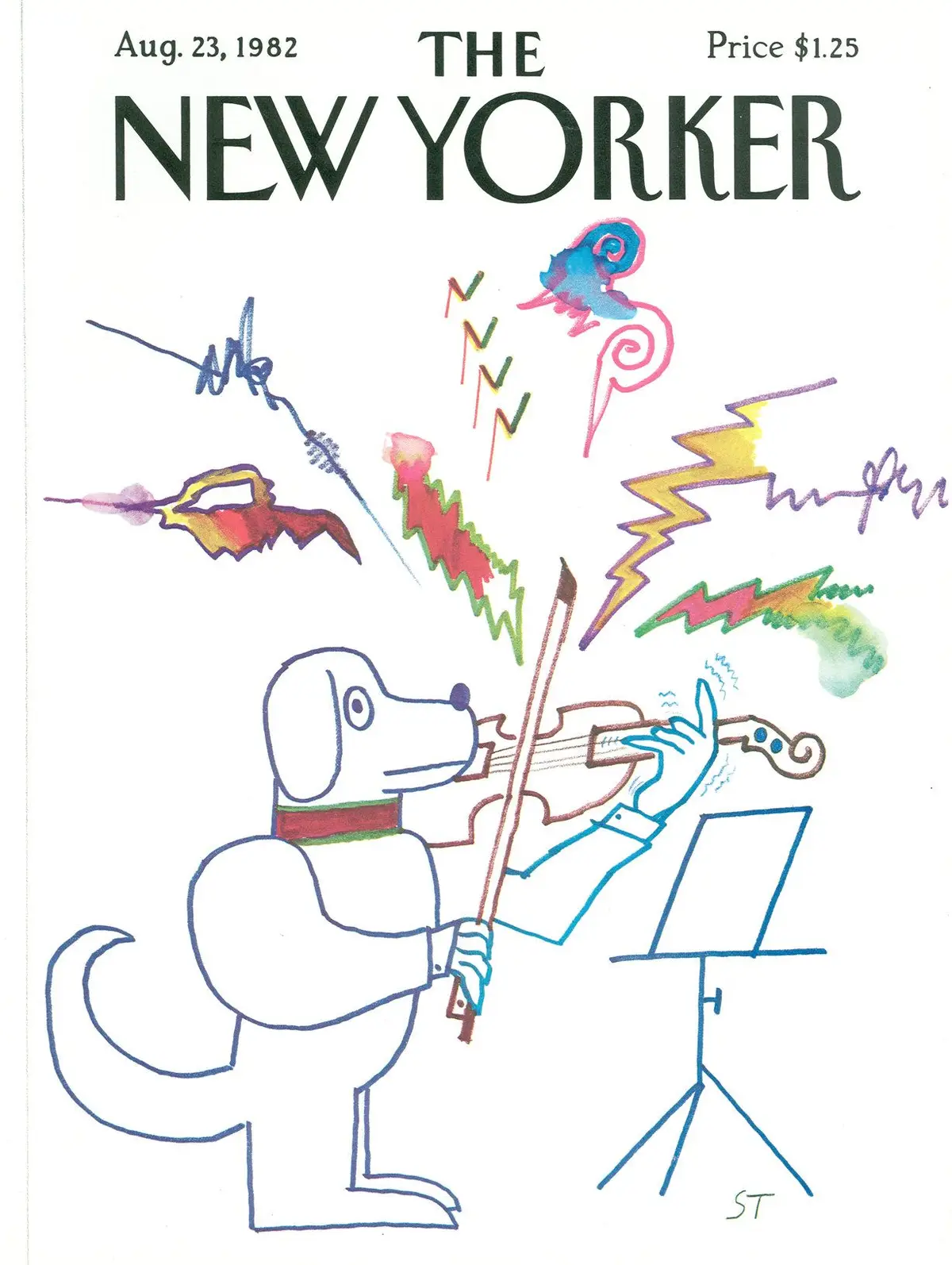 Обложка The New Yorker, 23 августа 1982, художник Сол Стейнберг