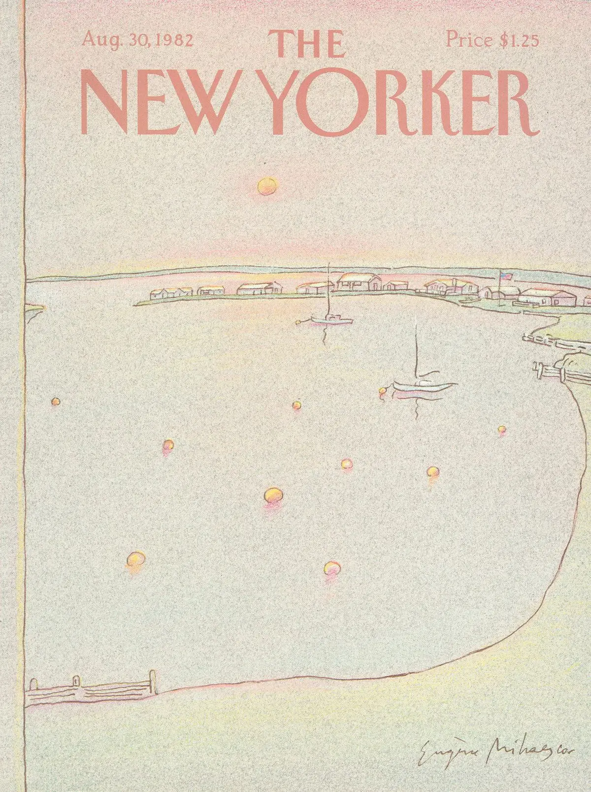 Обложка The New Yorker, 30 августа 1982, художник Эжен Михаеско