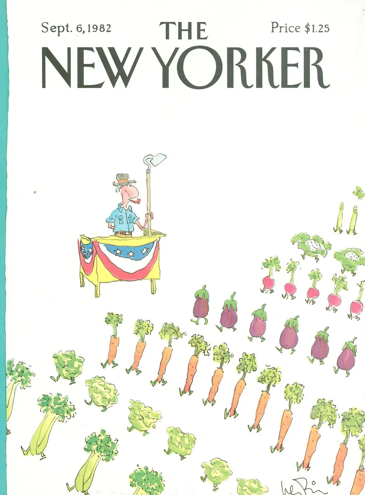 Обложка The New Yorker, 6 сентября 1982, художник Арни Левин