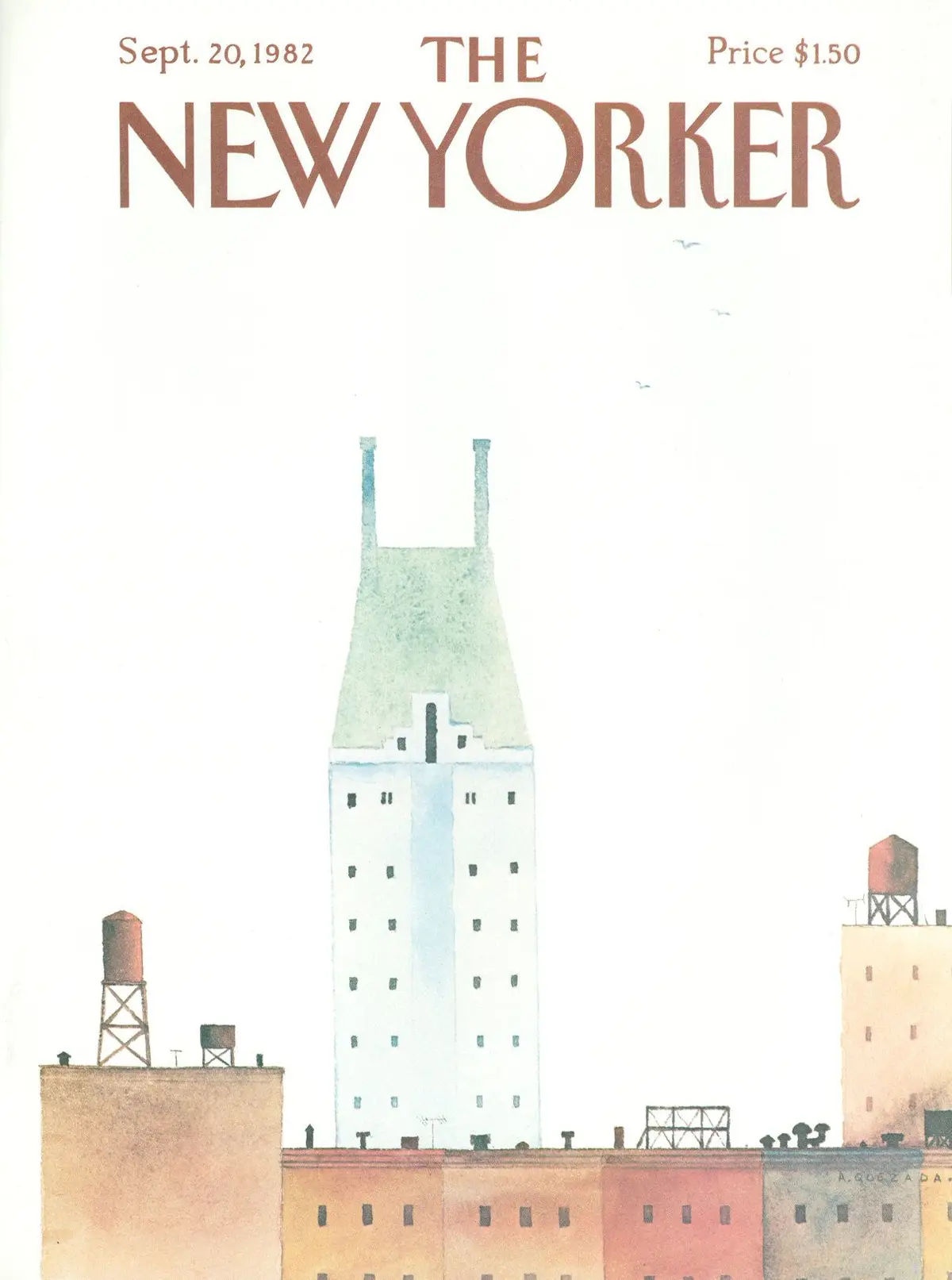 Обложка The New Yorker, 20 сентября 1982, художник Абель Кесада