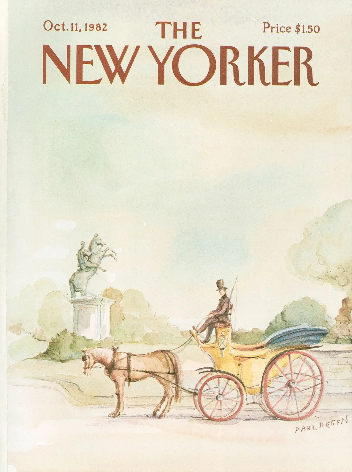 Обложка The New Yorker, 11 октября 1982, художник Пол Деген