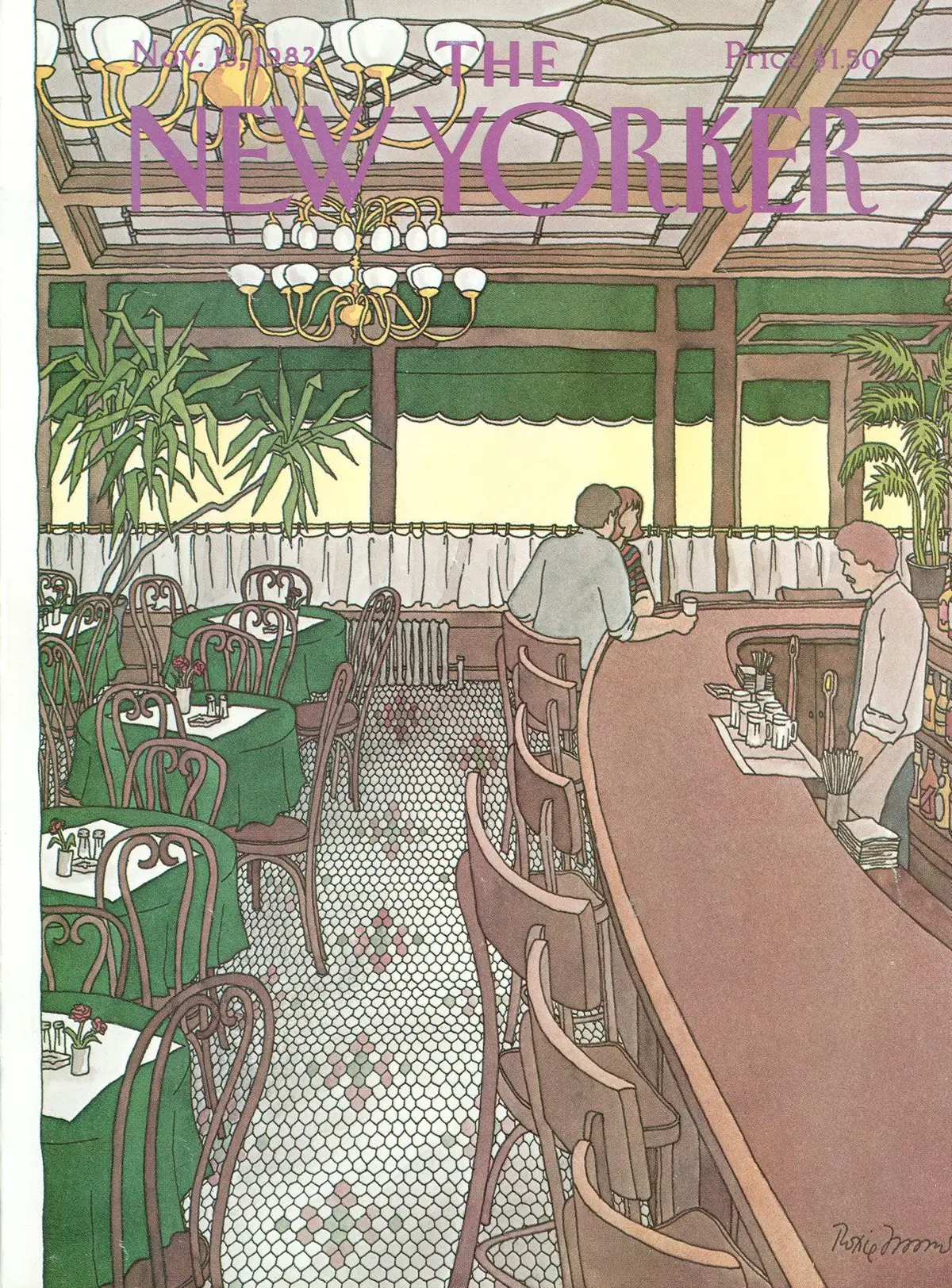Обложка The New Yorker, 15 ноября 1982, художник Рокси Манро