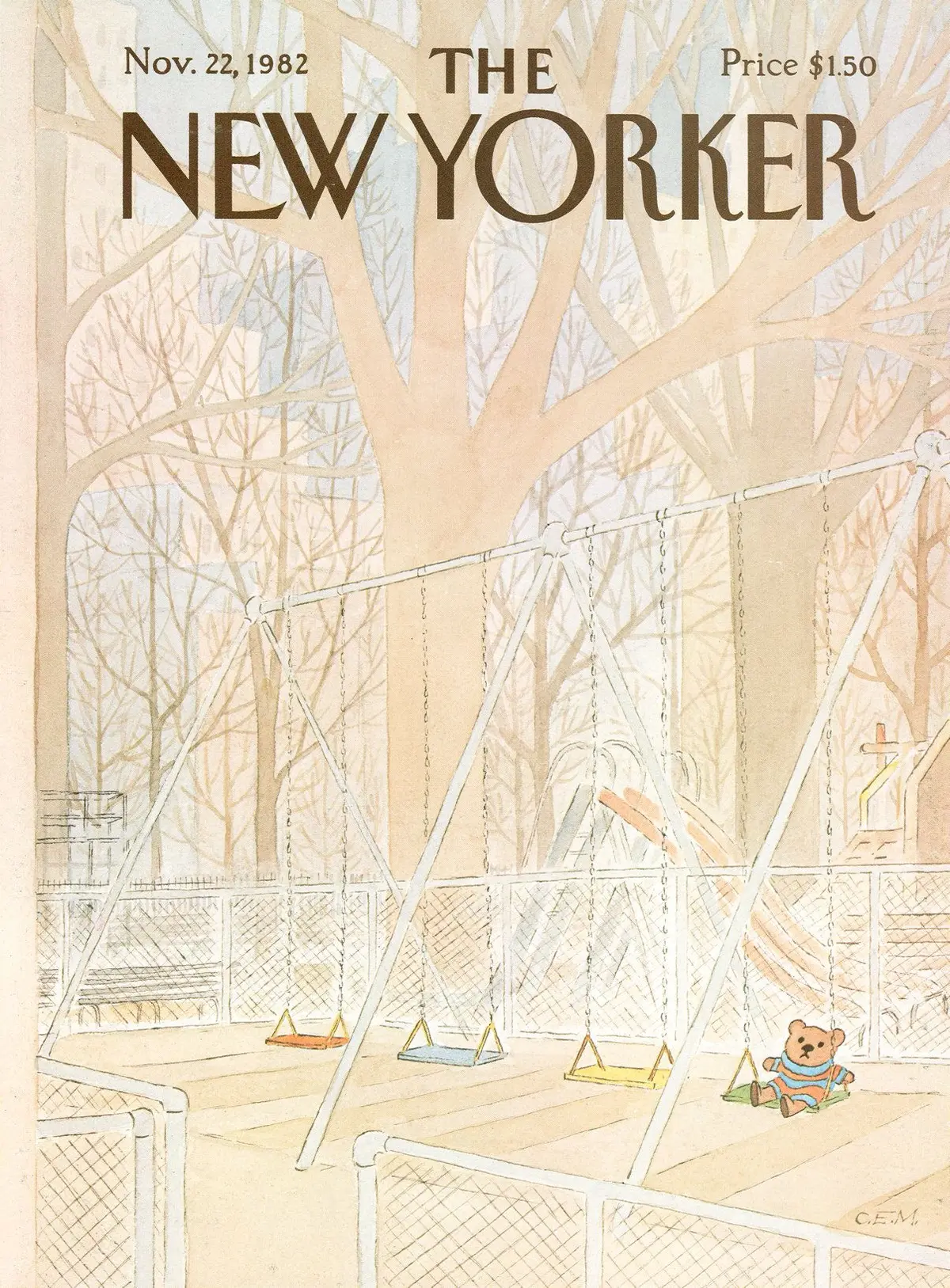 Обложка The New Yorker, 22 ноября 1982, художник Чарльз Э. Мартин