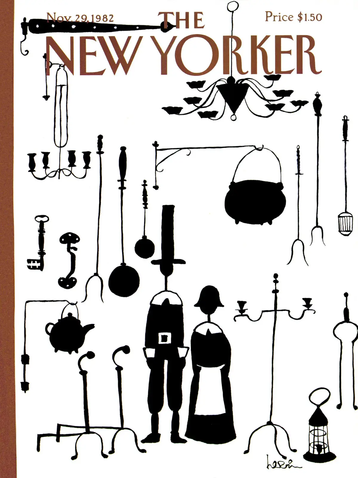Обложка The New Yorker, 29 ноября 1982, художник Арни Левин