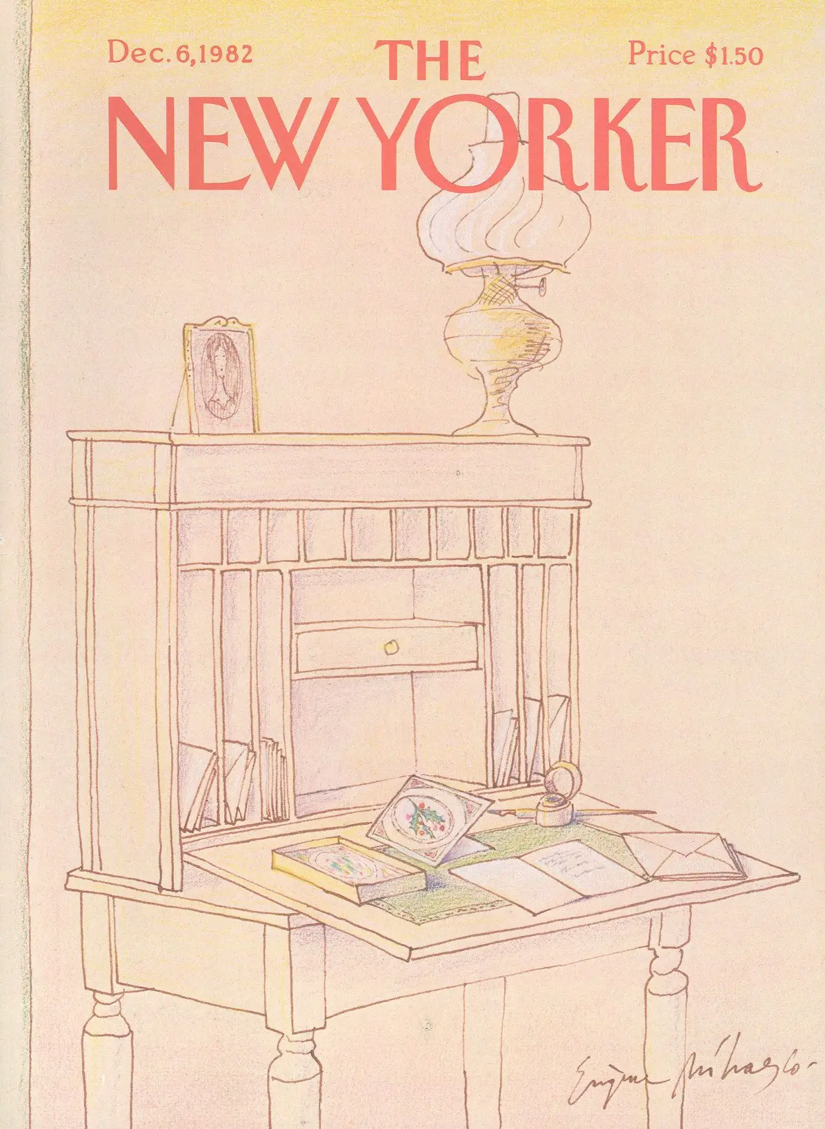 Обложка The New Yorker, 6 декабря 1982, художник Эжен Михаеско