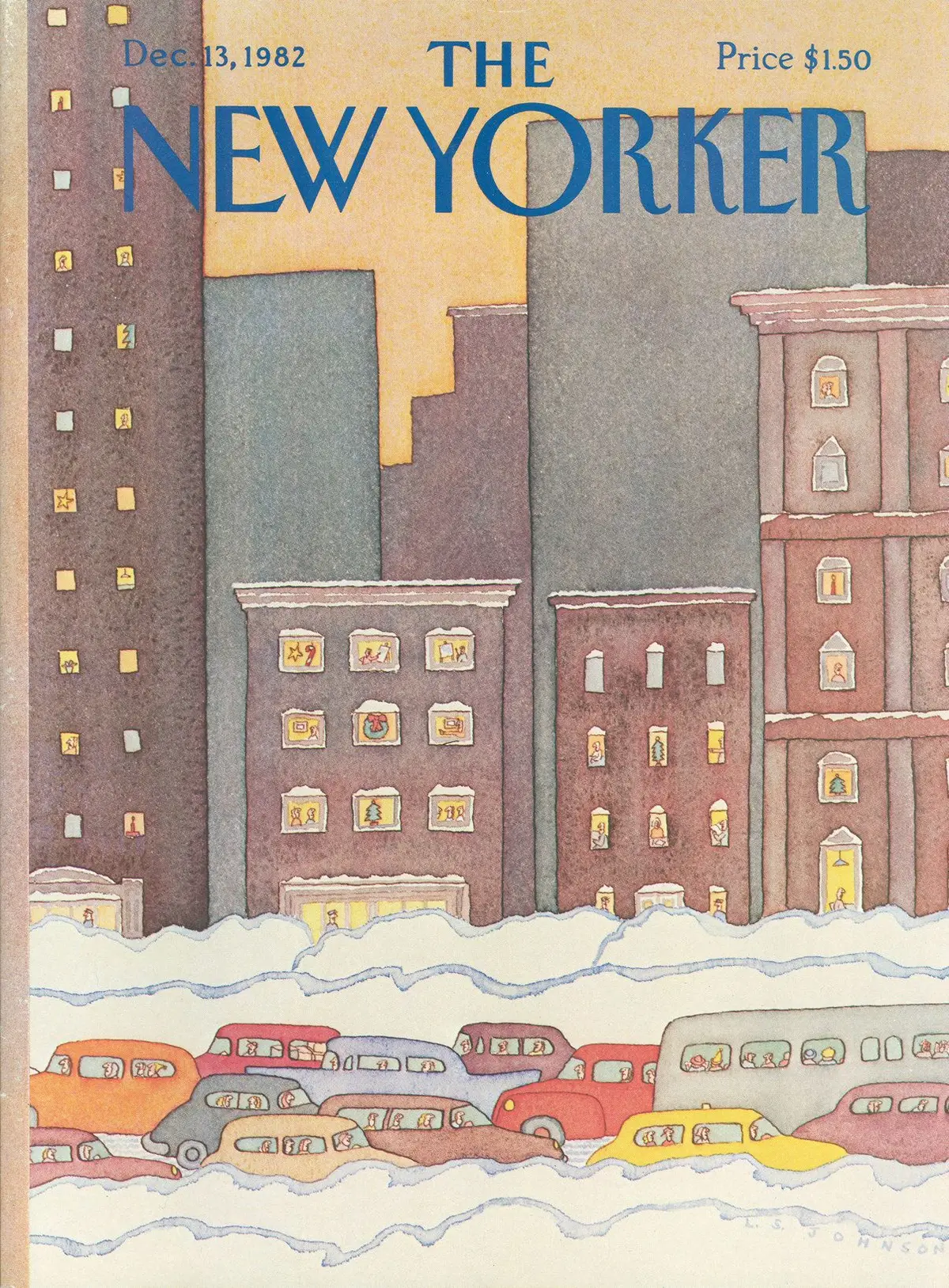 Обложка The New Yorker, 13 декабря 1982, художник Лонни Сью Джонсон