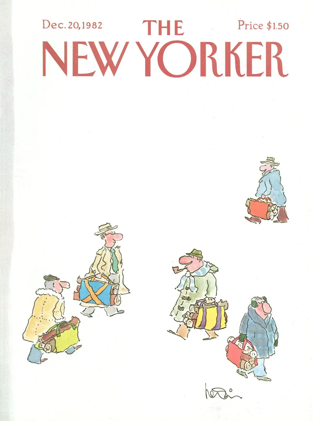 Обложка The New Yorker, 20 декабря 1982, художник Арни Левин