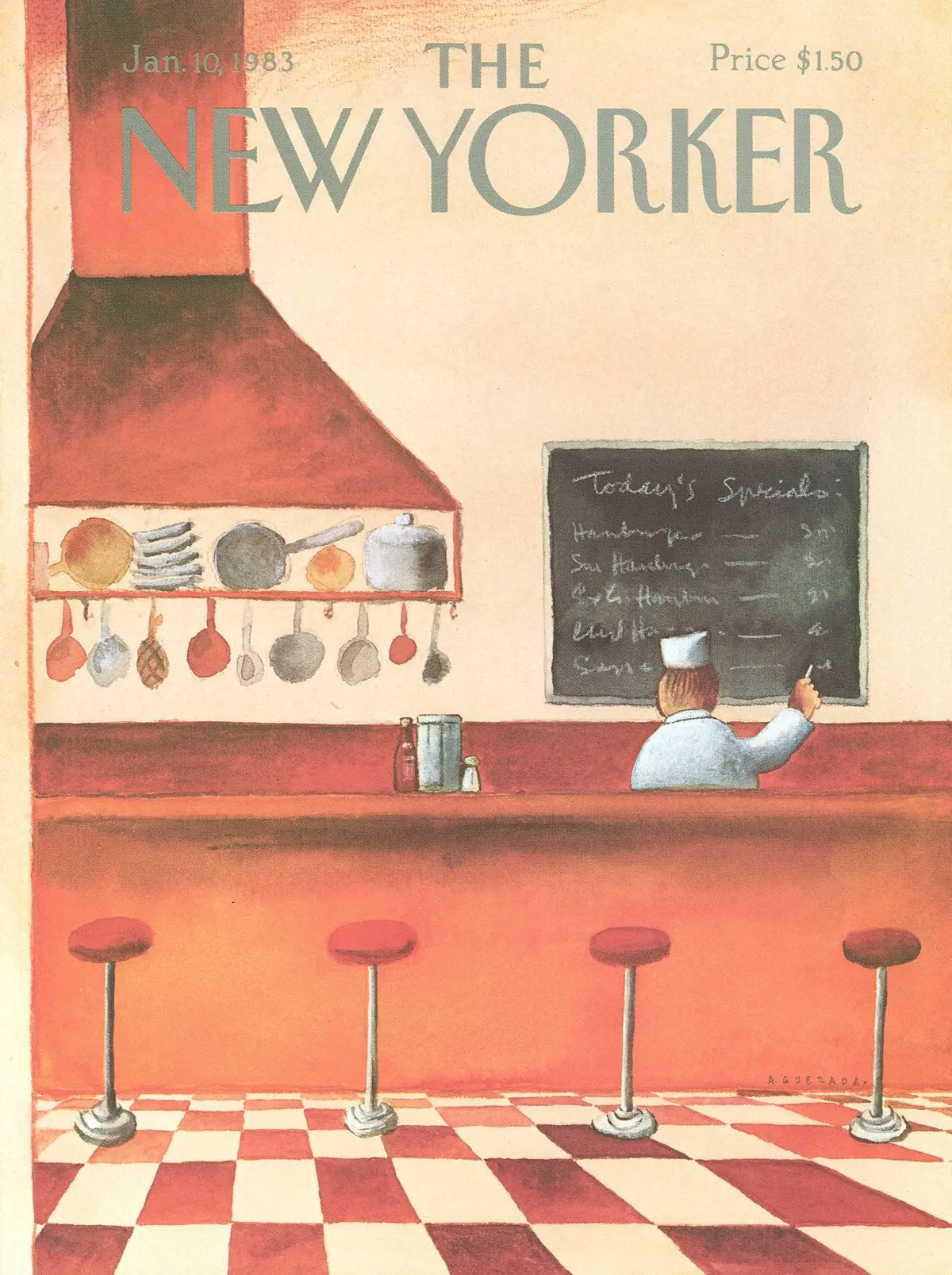 Обложка The New Yorker, 10 января 1983, художник Абель Кесада