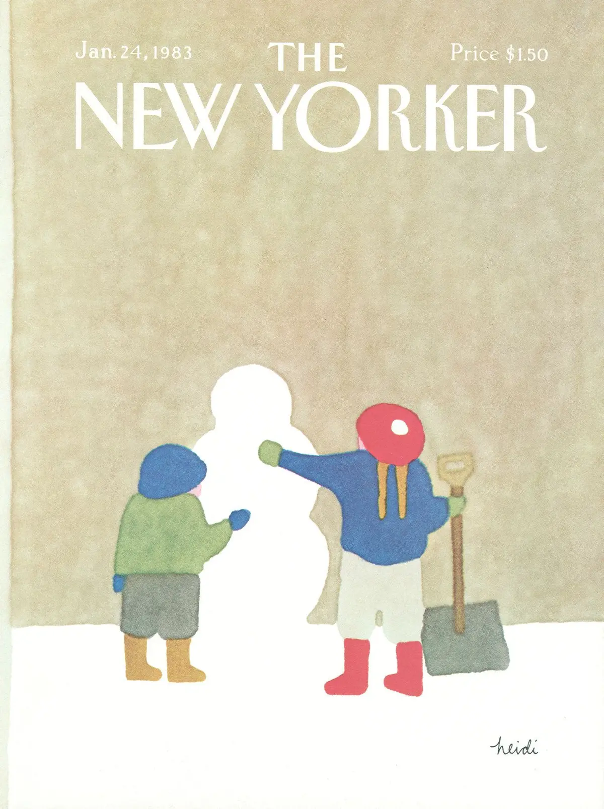 Обложка The New Yorker, 24 января 1983, художник Хайди Гённель