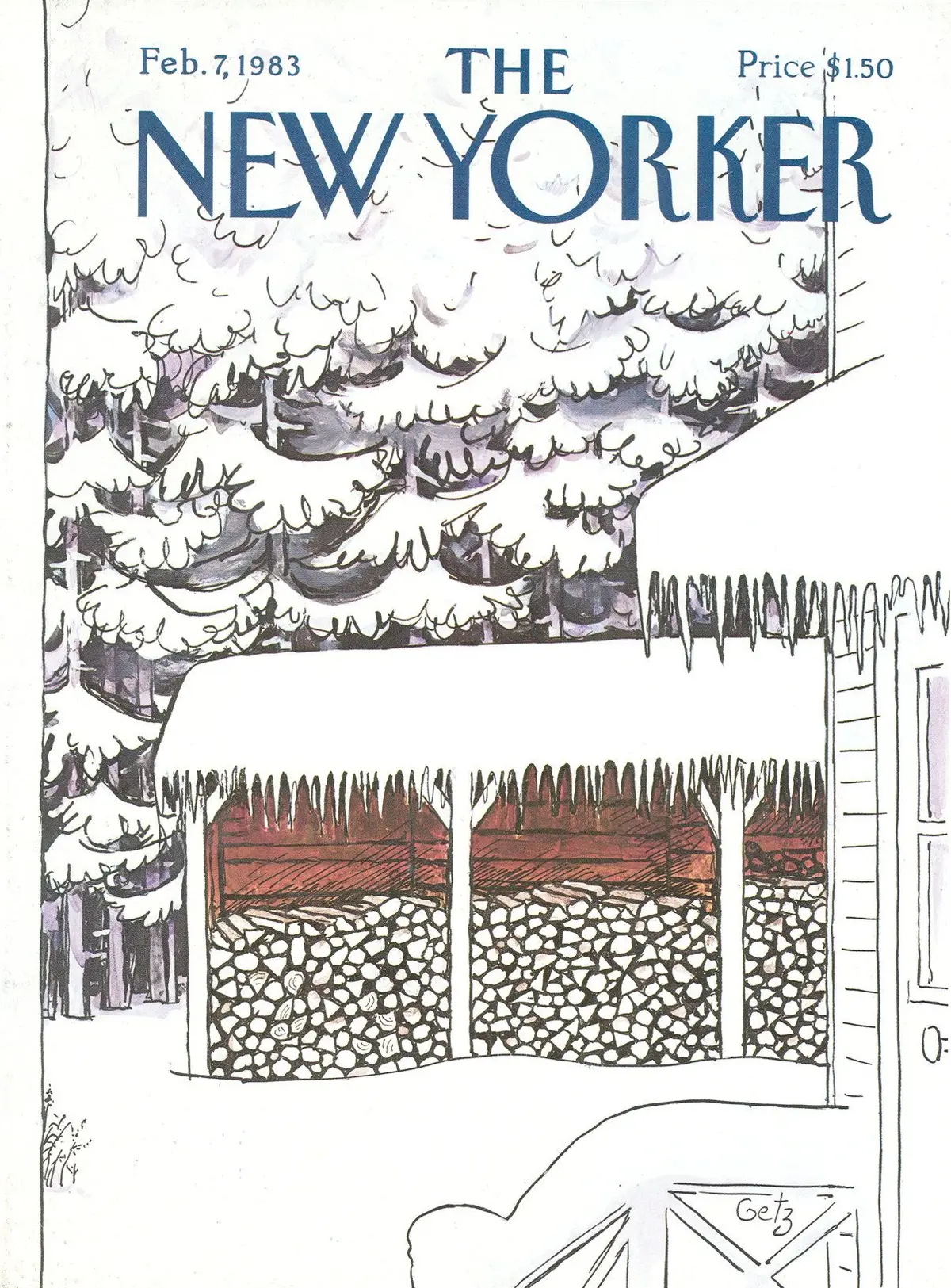 Обложка The New Yorker, 7 февраля 1983, художник Артур Гетц
