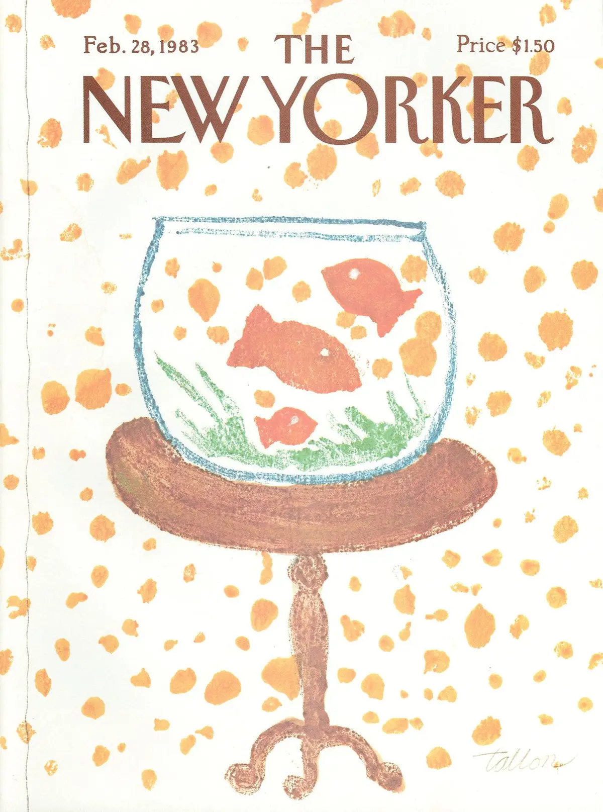 Обложка The New Yorker, 28 февраля 1983, художник Роберт Таллон