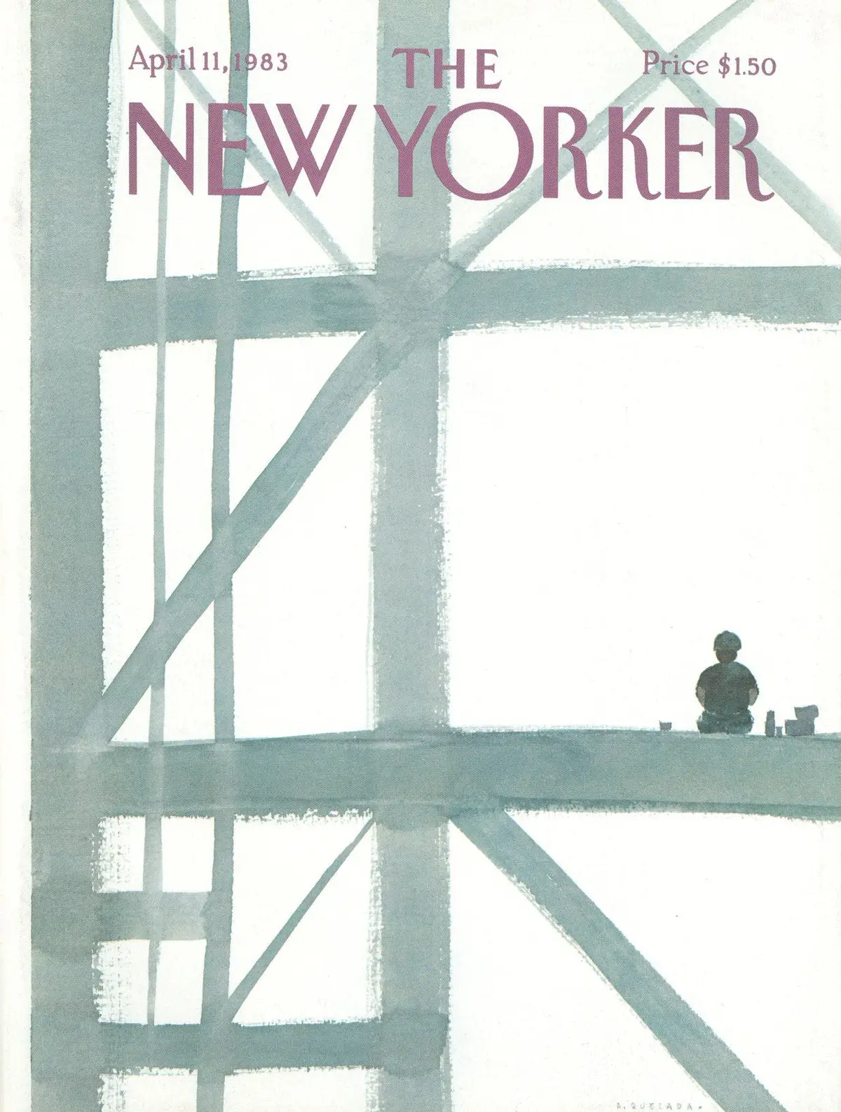 Обложка The New Yorker, 11 апреля 1983, художник Абель Кесада