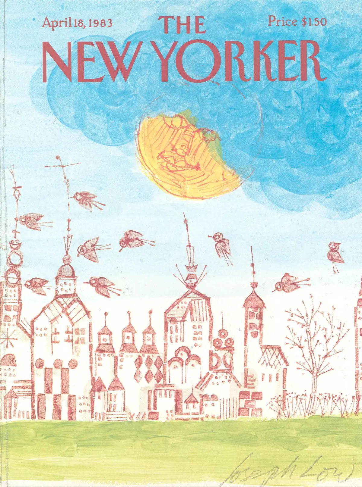 Обложка The New Yorker, 18 апреля 1983, художник Джозеф Лоу